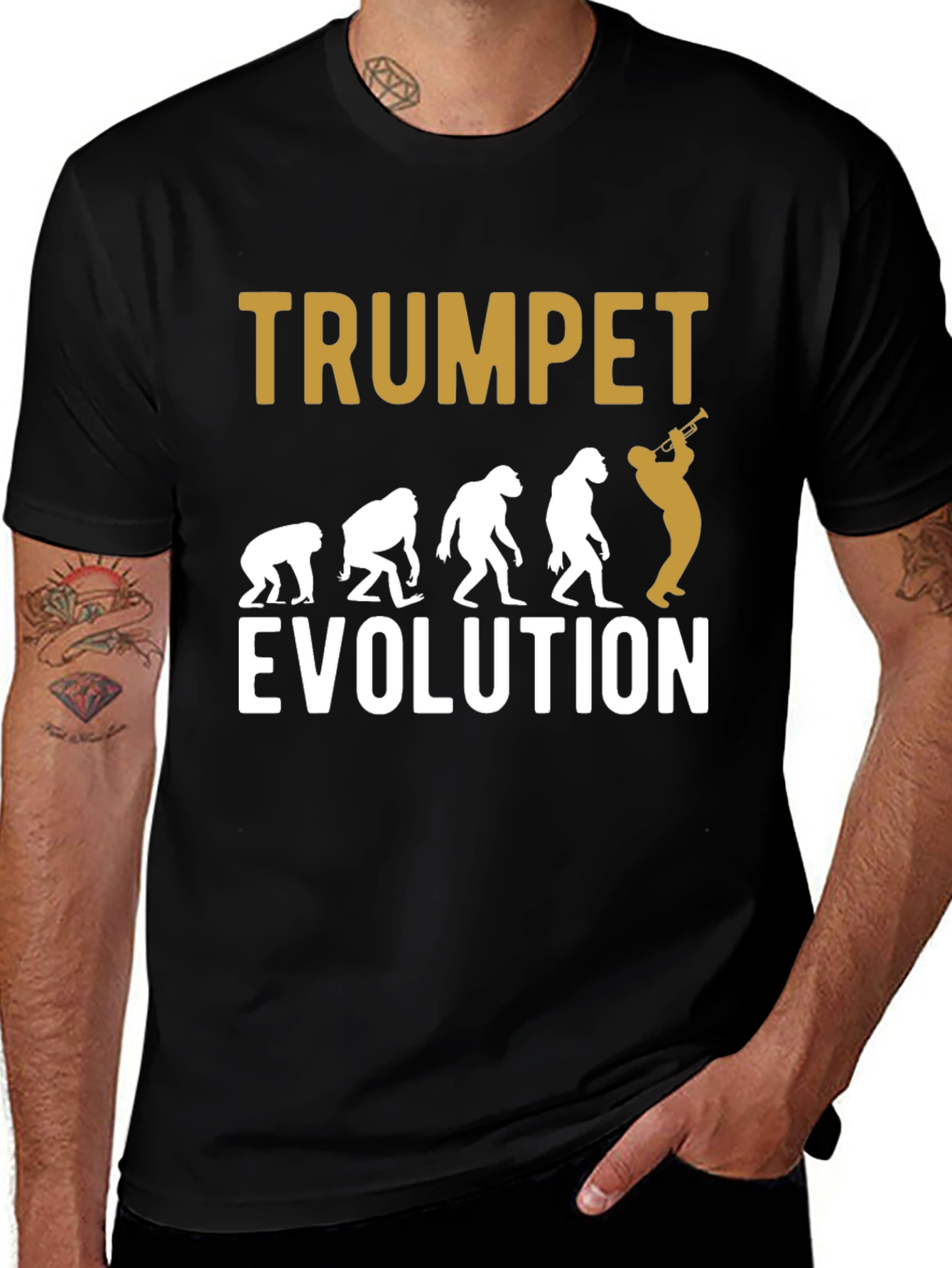 Variant 9 of Trumpet Evolution T-Shirt | Musician Gift