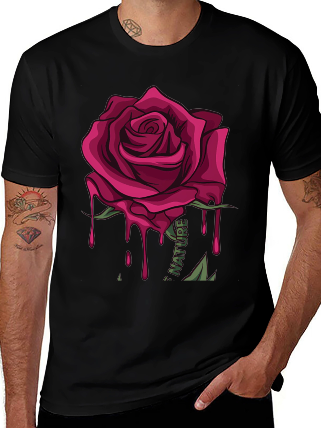 Variant 12 of Rose Dripping Nature Graphic Tee