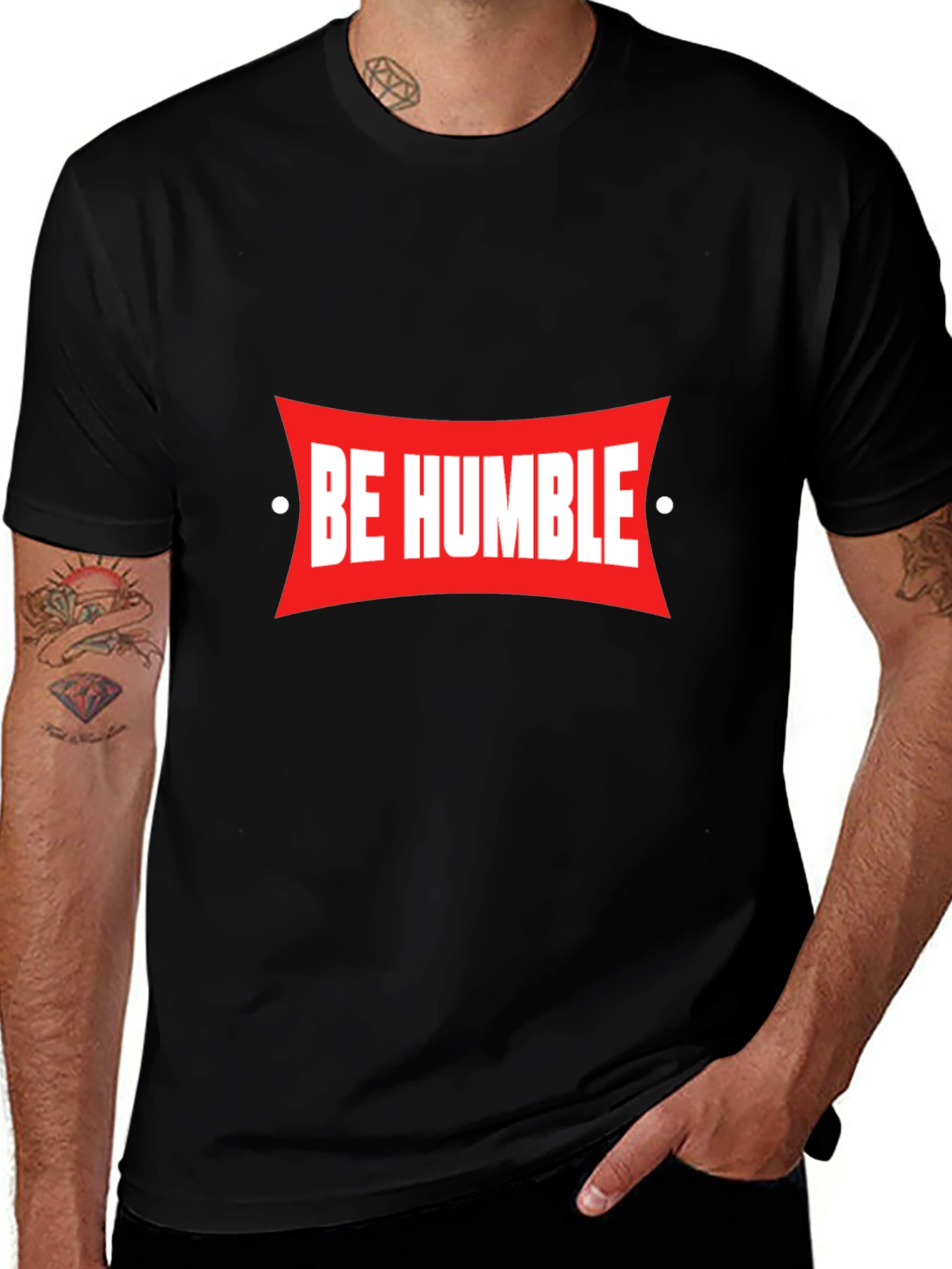 Variant 8 of Be Humble Graphic Tee - Black Casual Shirt
