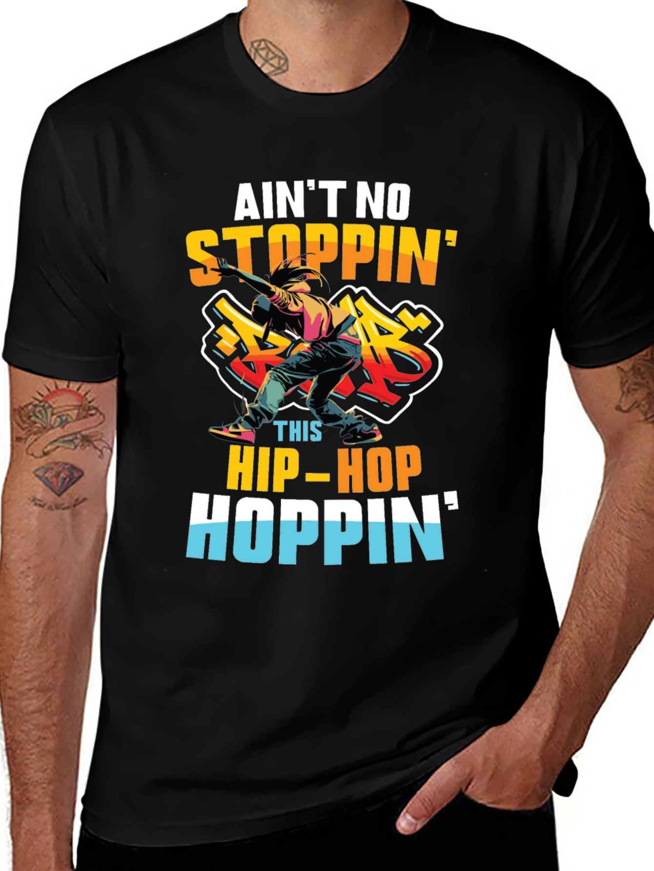 Variant 26 of Ain't No Stopping Hip-Hop Hoppin' T-Shirt