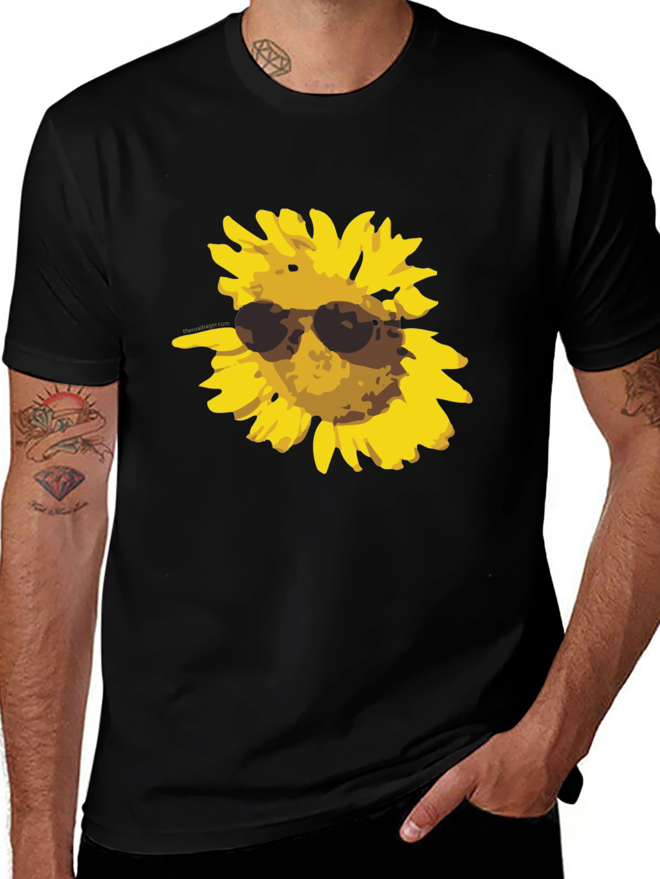 Variant 11 of Sunflower Sunglasses T-Shirt - Cool Graphic Tee