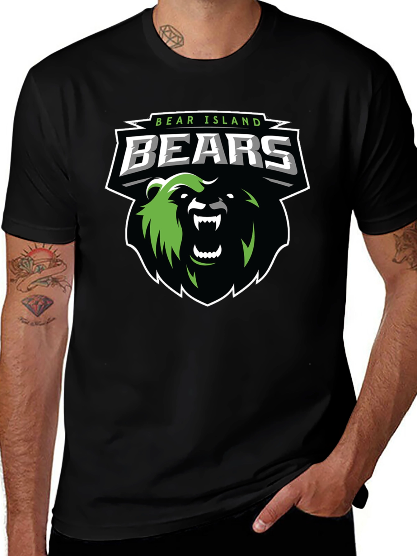 Bear Island Bears Black Graphic Tee