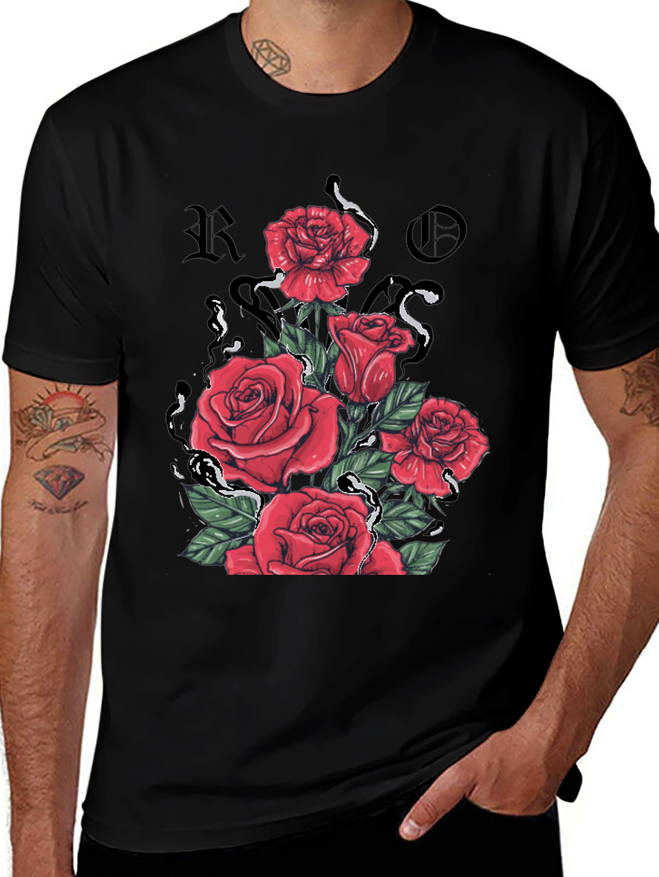 Variant 23 of Gothic Roses Graphic Tee