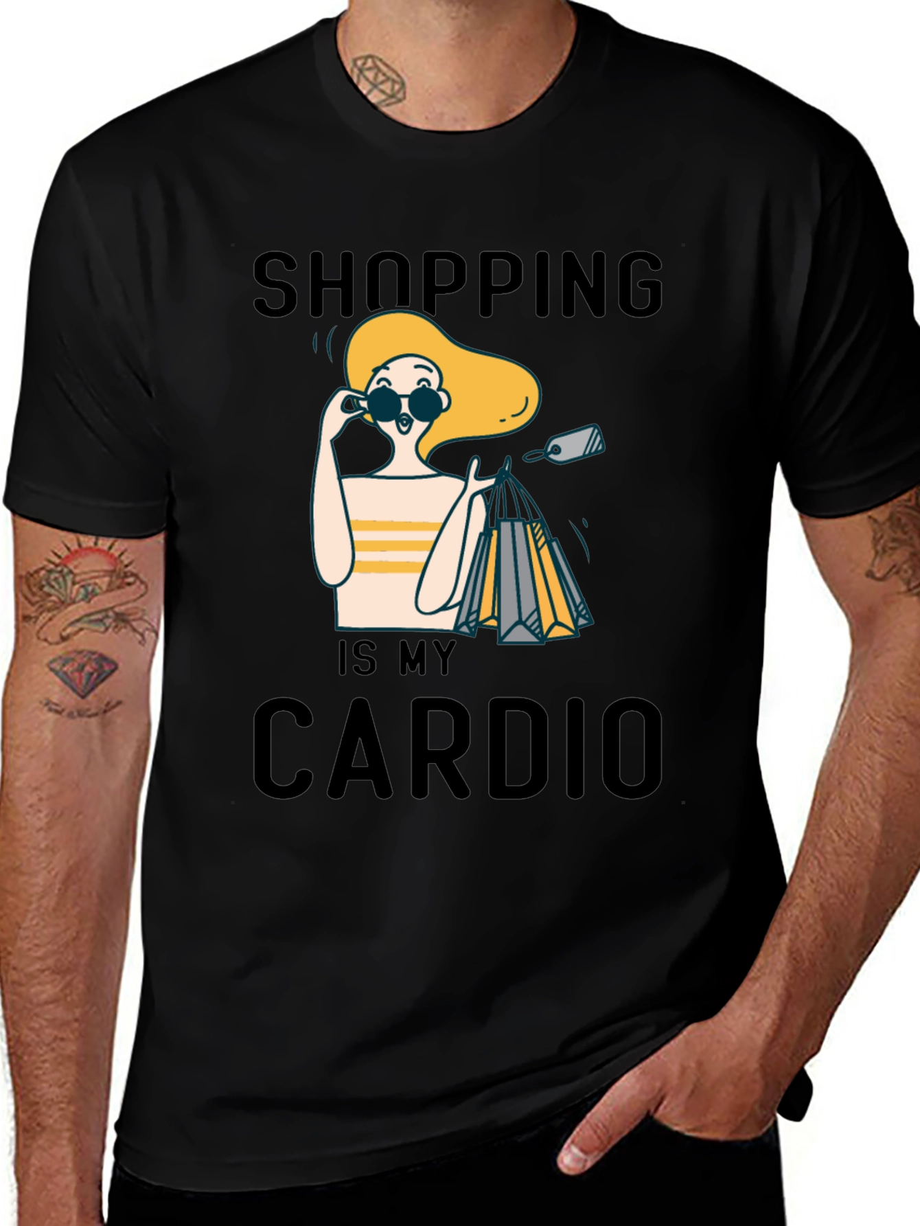 Variant 10 of Shopping is My Cardio - Graphic Tee
