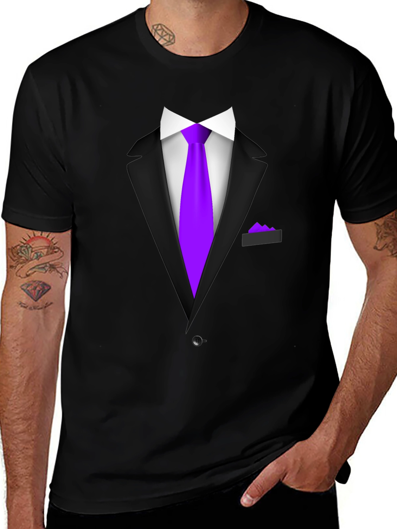 Suit & Tie Graphic Tee - Novelty Fashion