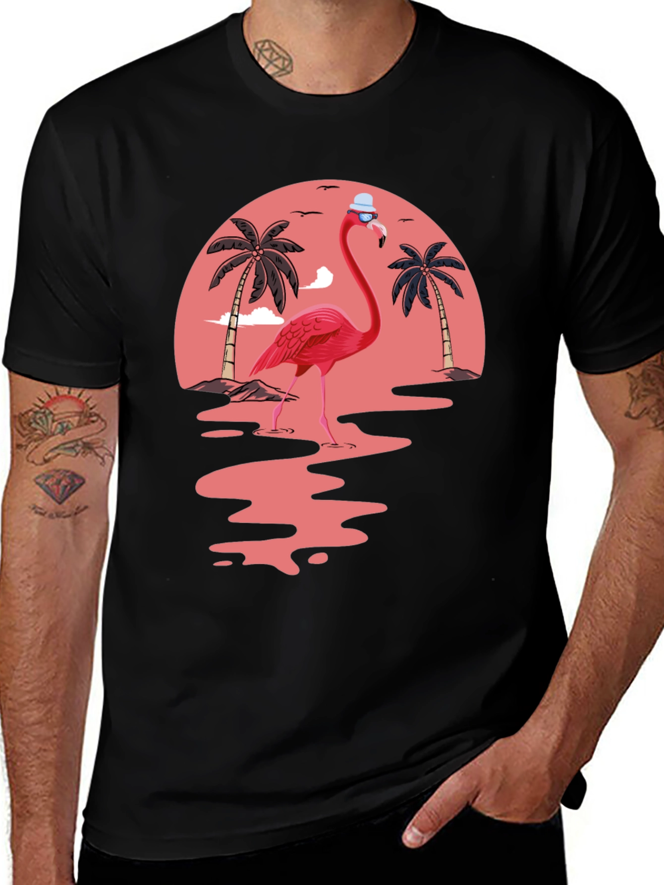 Variant 27 of Flamingo Sunset Graphic T-Shirt