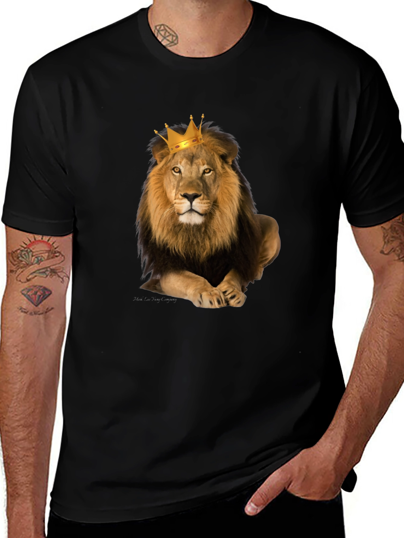 Variant 28 of King Lion Graphic Tee - Men's Black T-Shirt