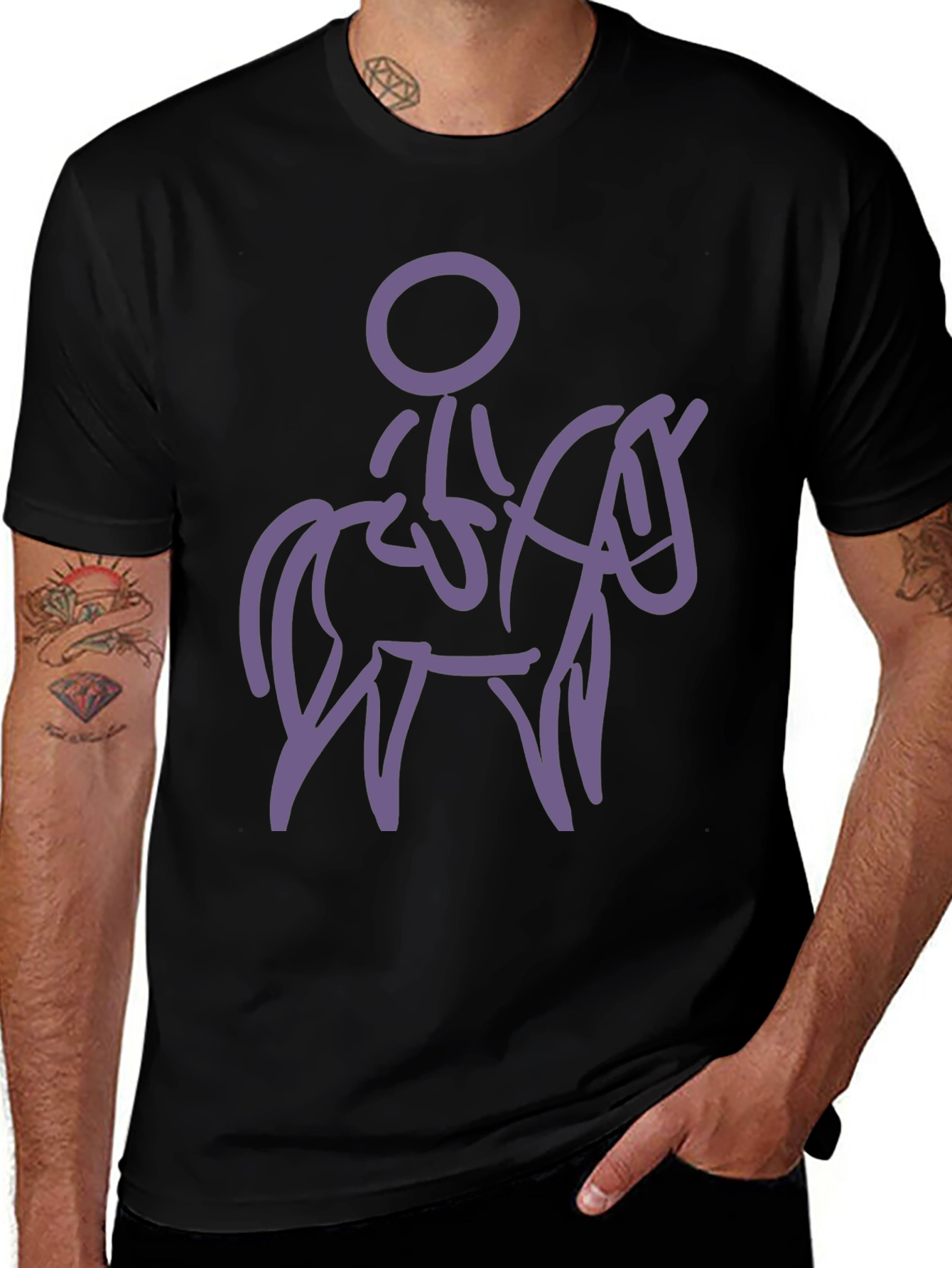 Variant 9 of Equestrian Stick Figure Tee