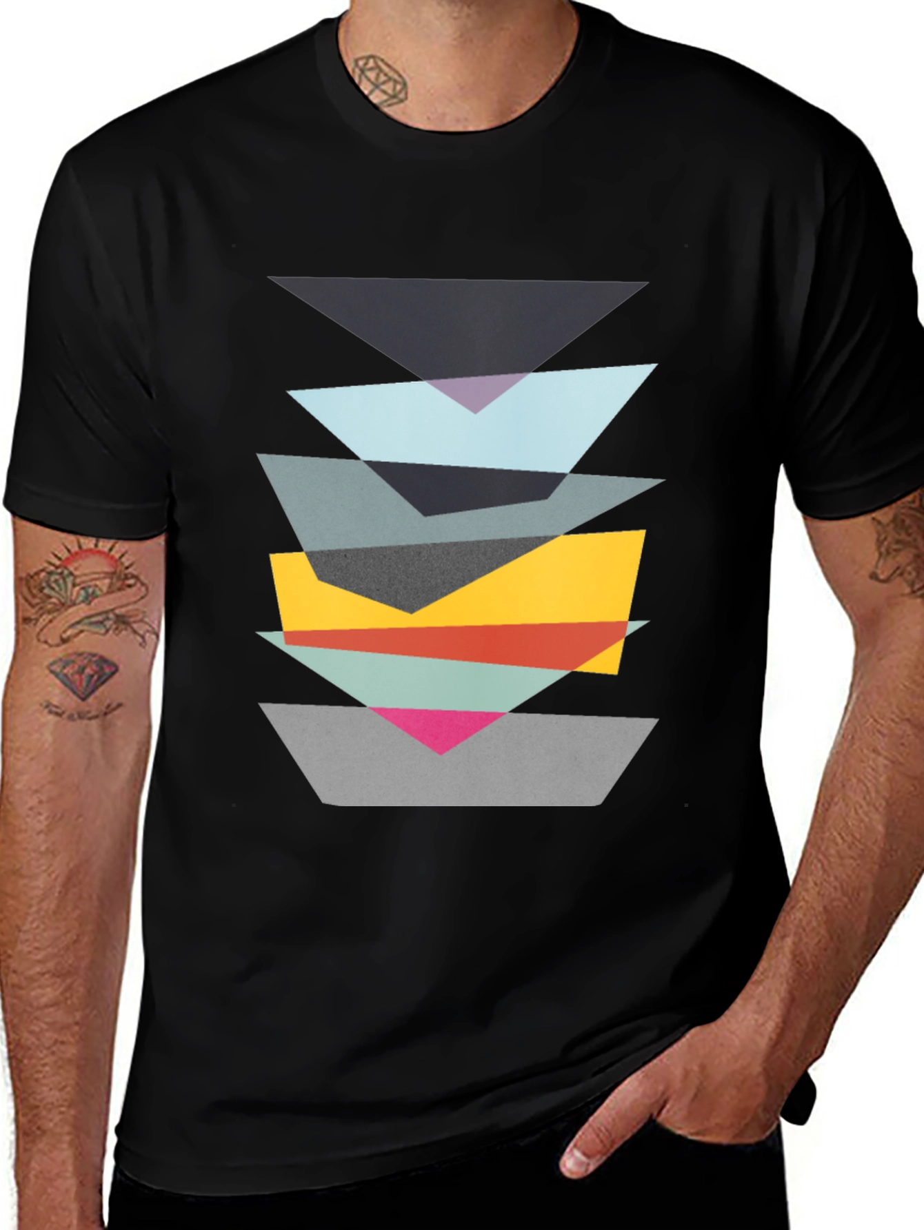 Variant 13 of Abstract Geometric Tee - Modern Style