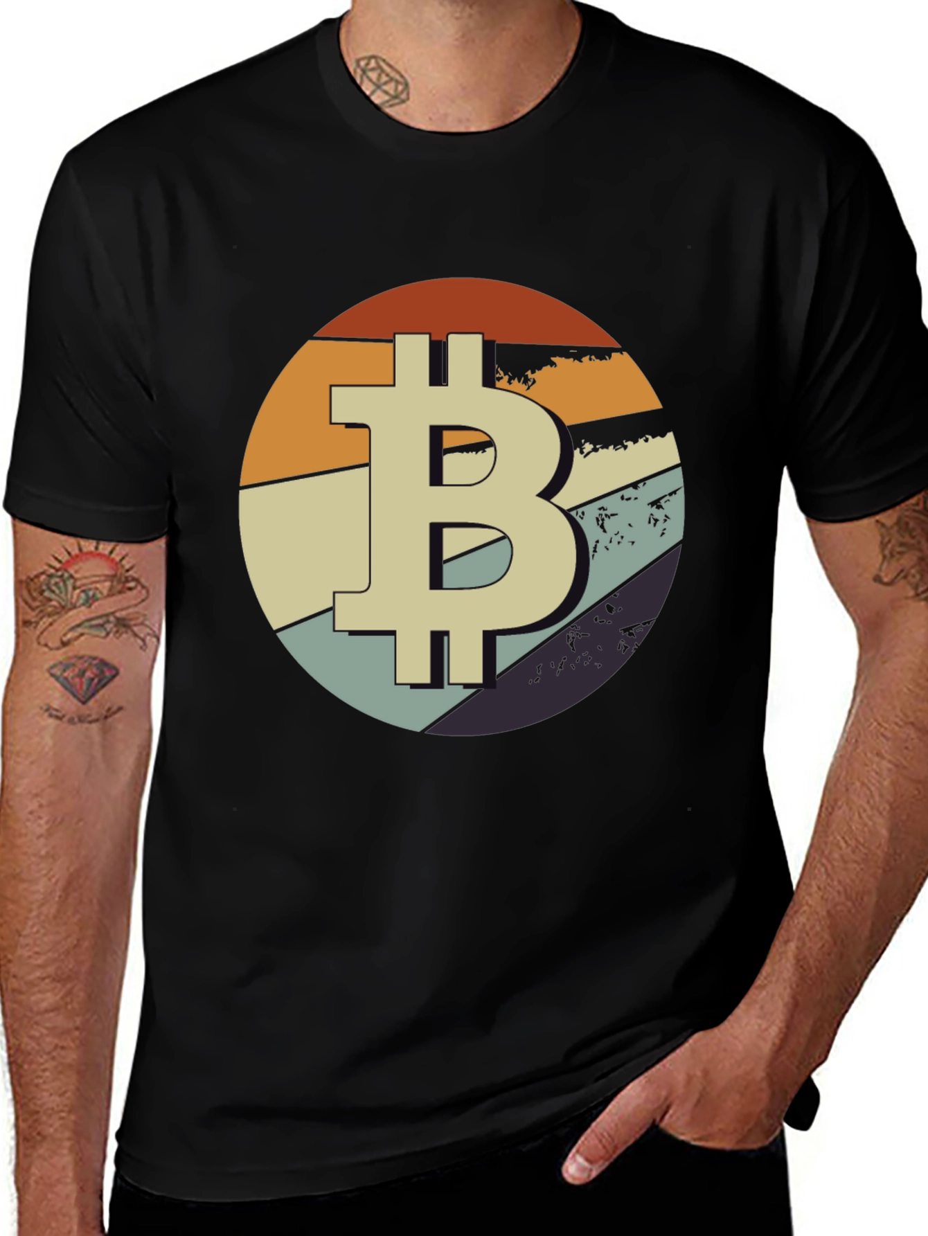 Variant 5 of Bitcoin Retro T-Shirt - Crypto Currency Tee