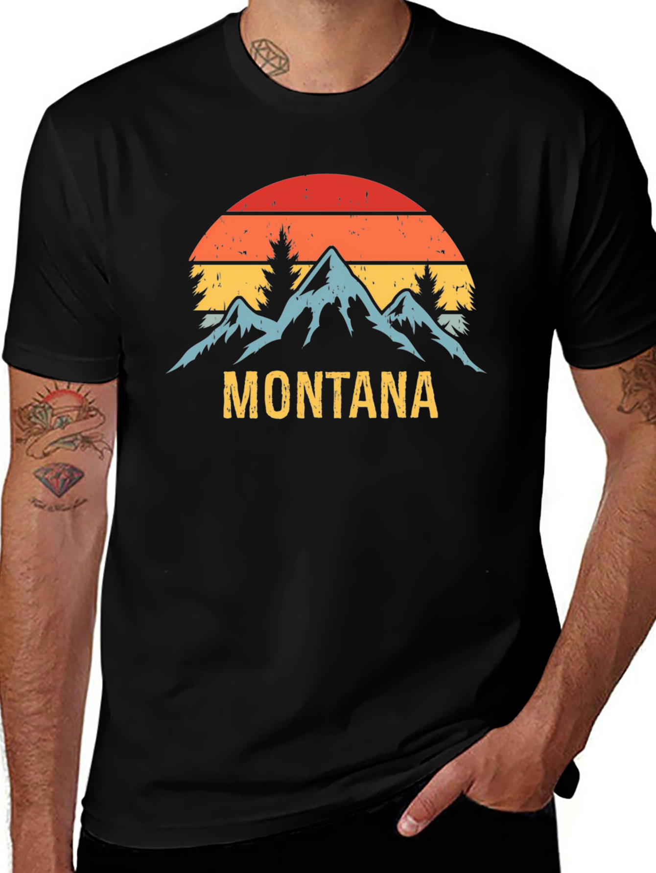Variant 21 of Montana Vintage Sunset Graphic Tee