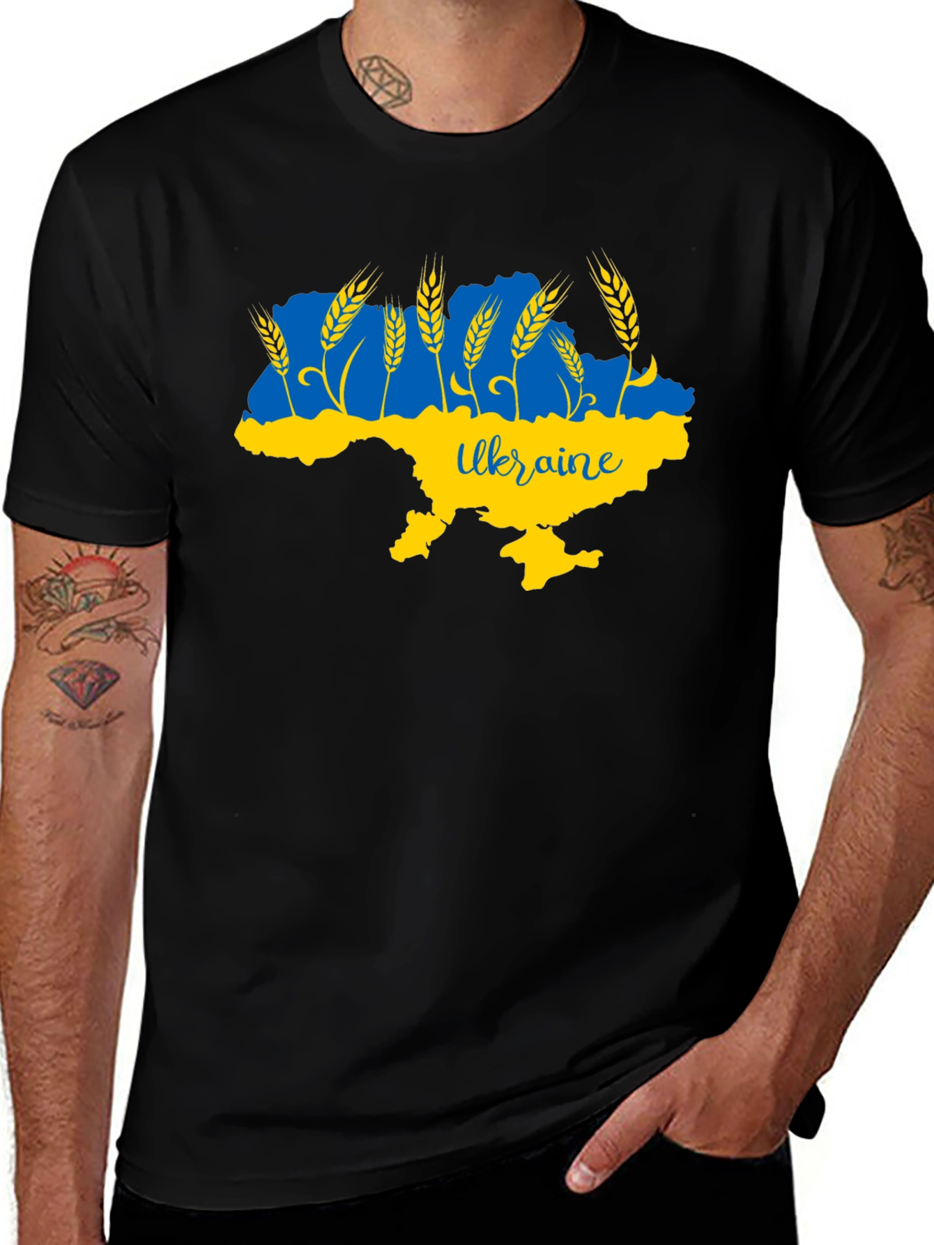 Ukraine Map T-Shirt - Unisex Black Tee
