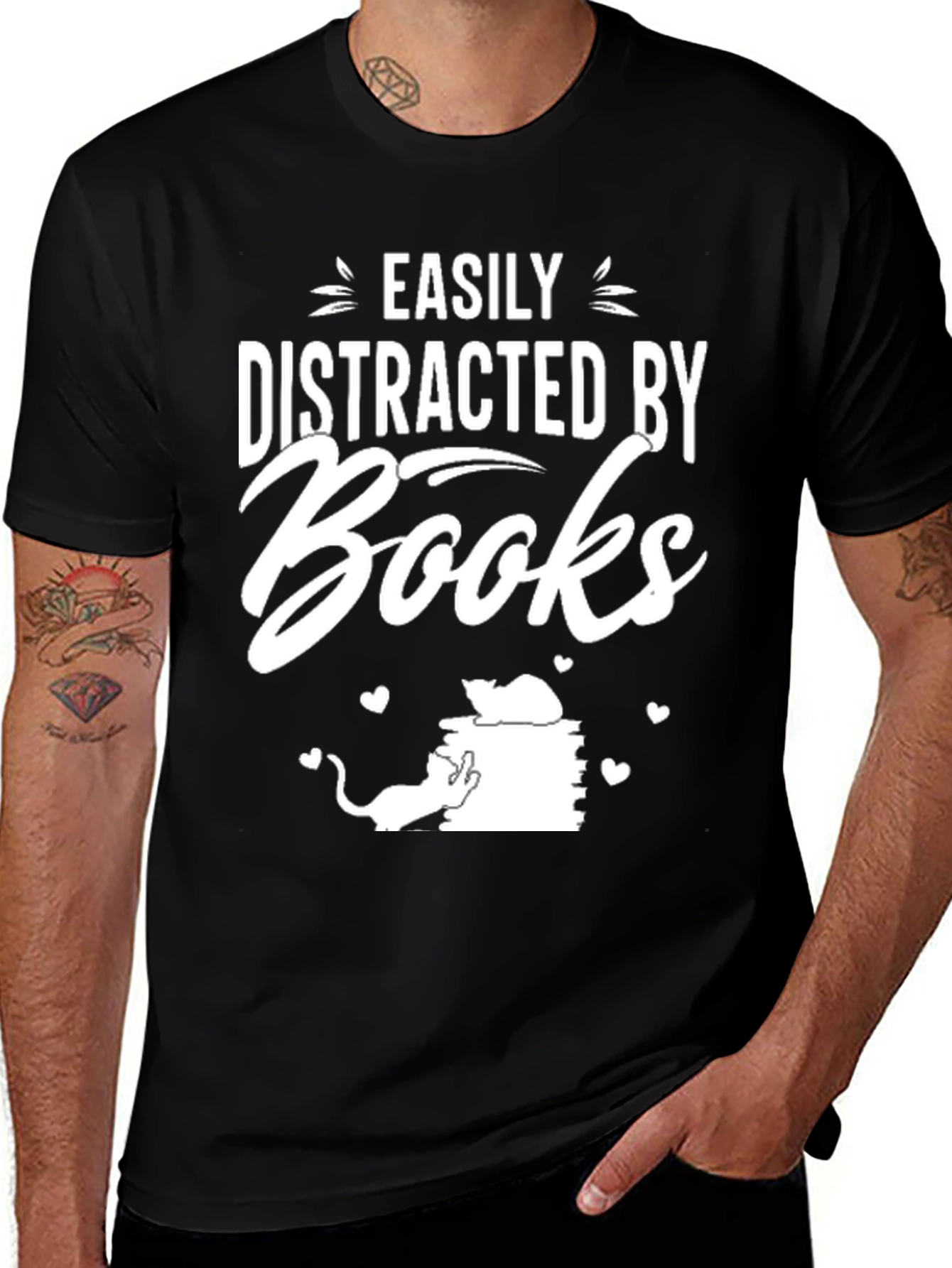 Variant 16 of Easily Distracted by Books T-Shirt