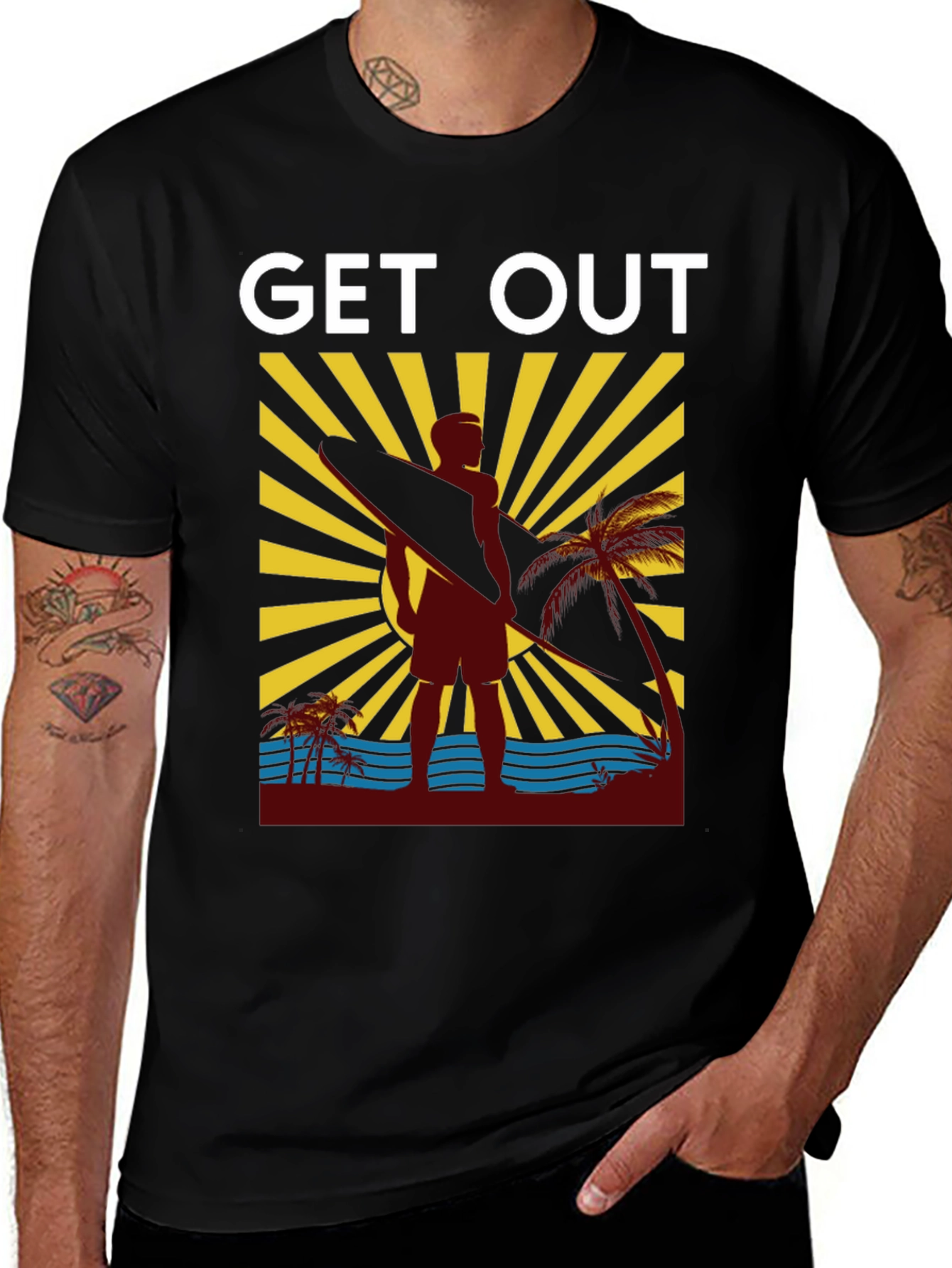 Variant 13 of Get Out Surfer Graphic T-Shirt