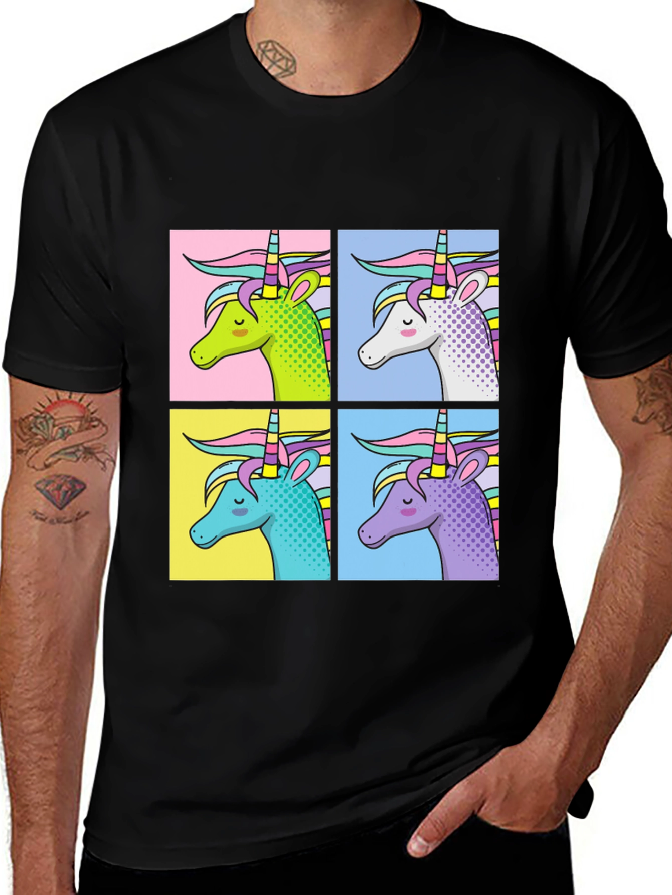 Variant 29 of Unicorn Pop Art T-Shirt - Quirky Graphic Tee