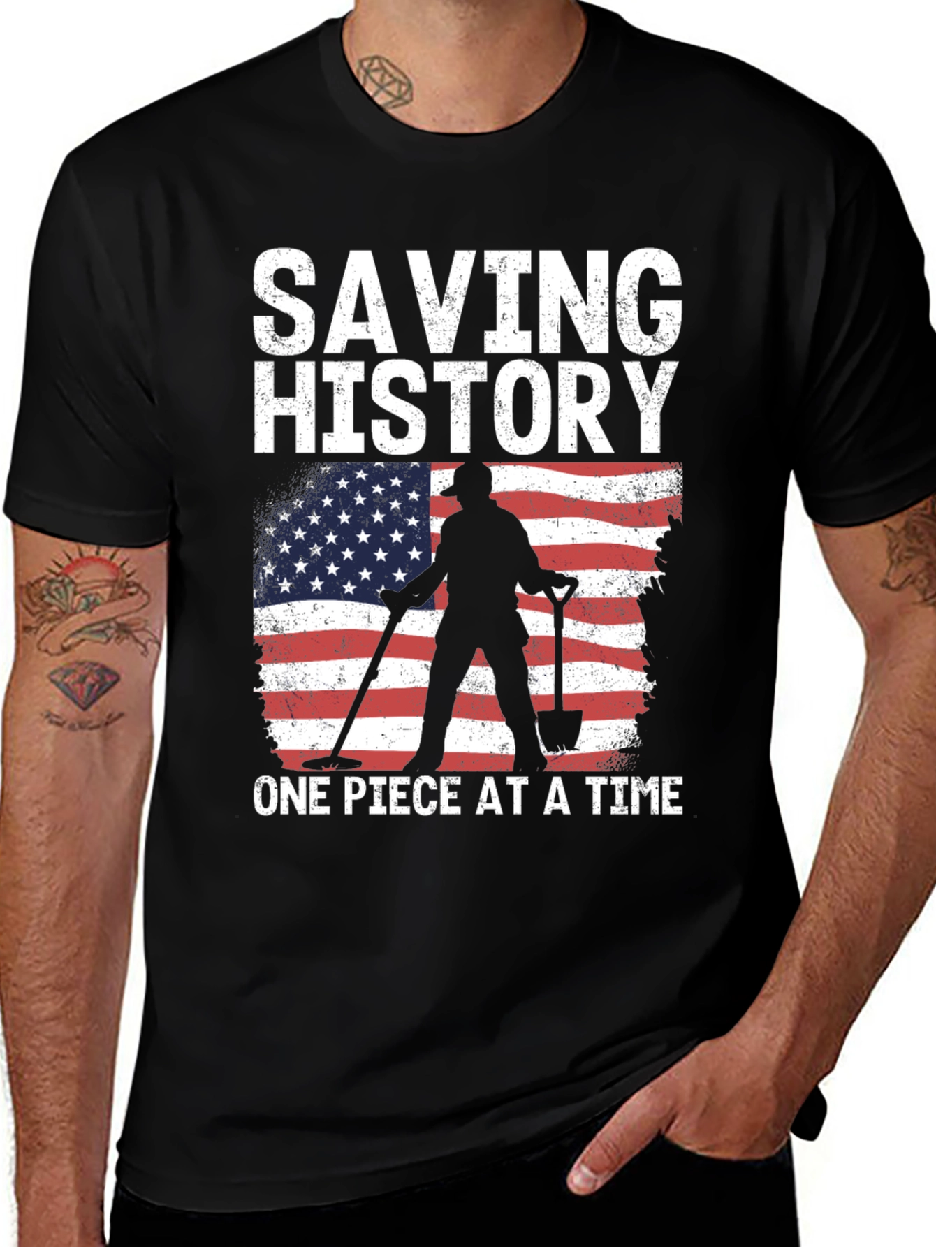 Variant 7 of Saving History Metal Detecting T-Shirt