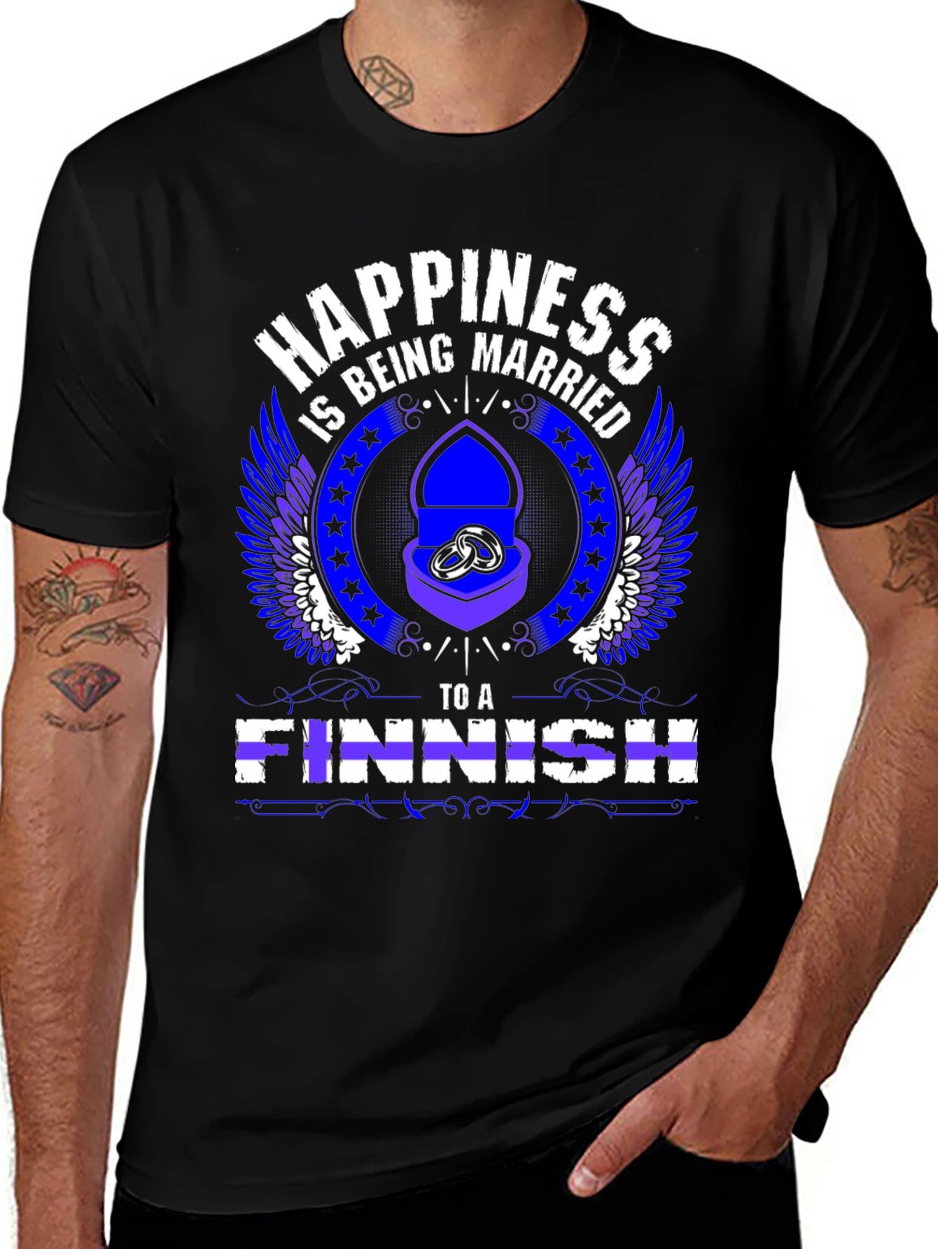 Finnish Wife T-Shirt - Happiness Is Being Married