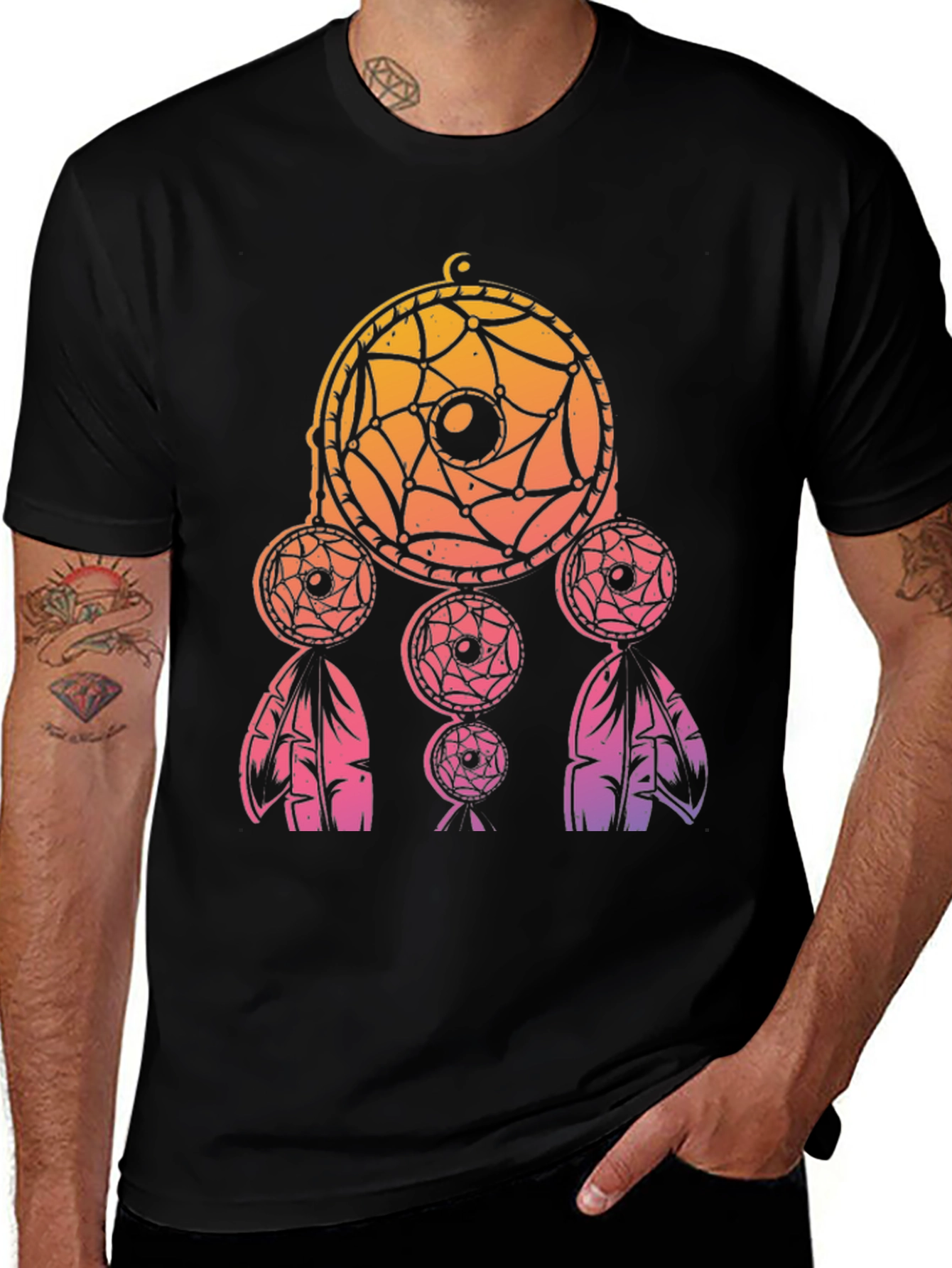 Variant 25 of Dreamcatcher Graphic Tee - Bohemian Style