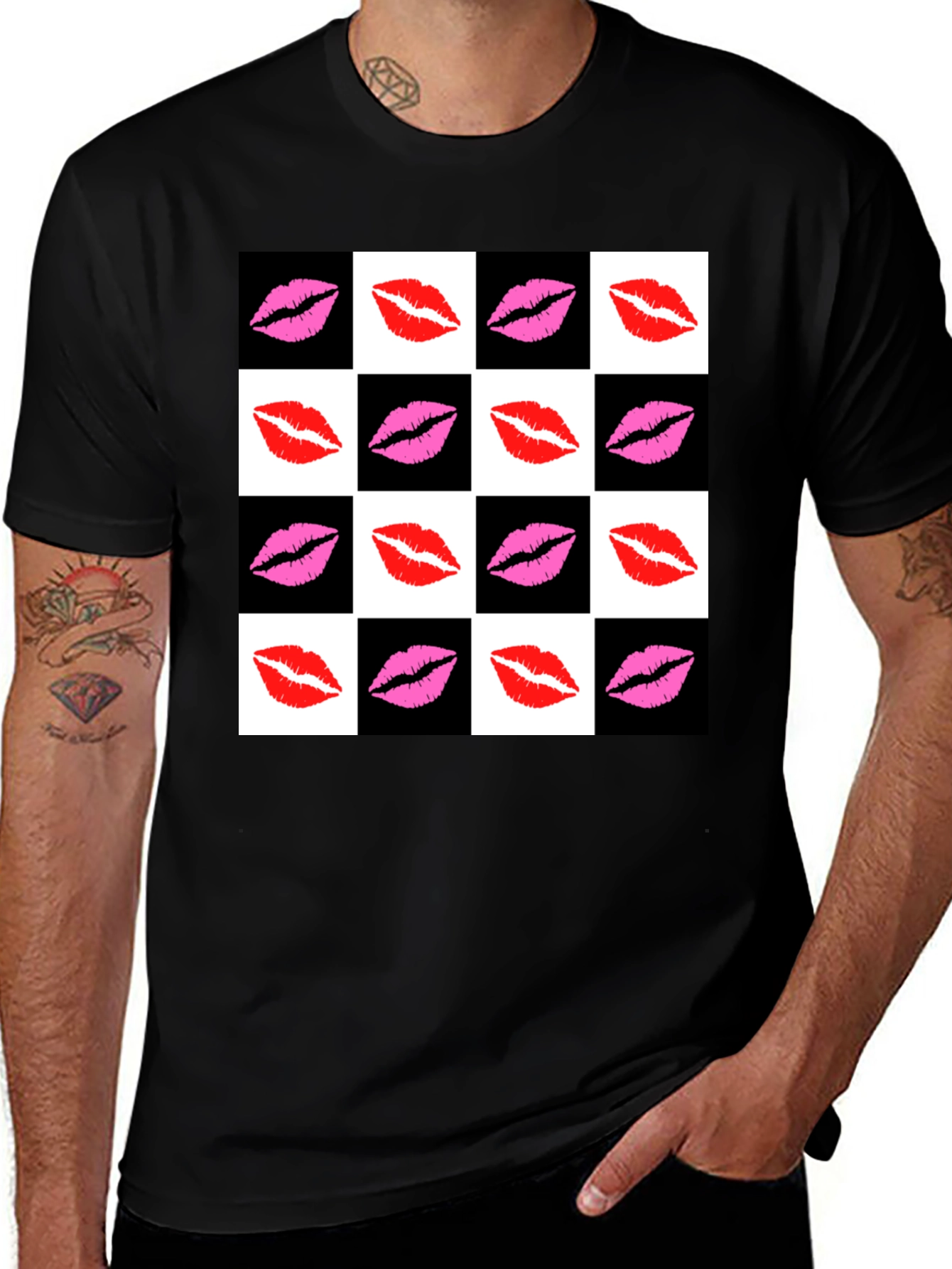 Lip Checkerboard T-Shirt