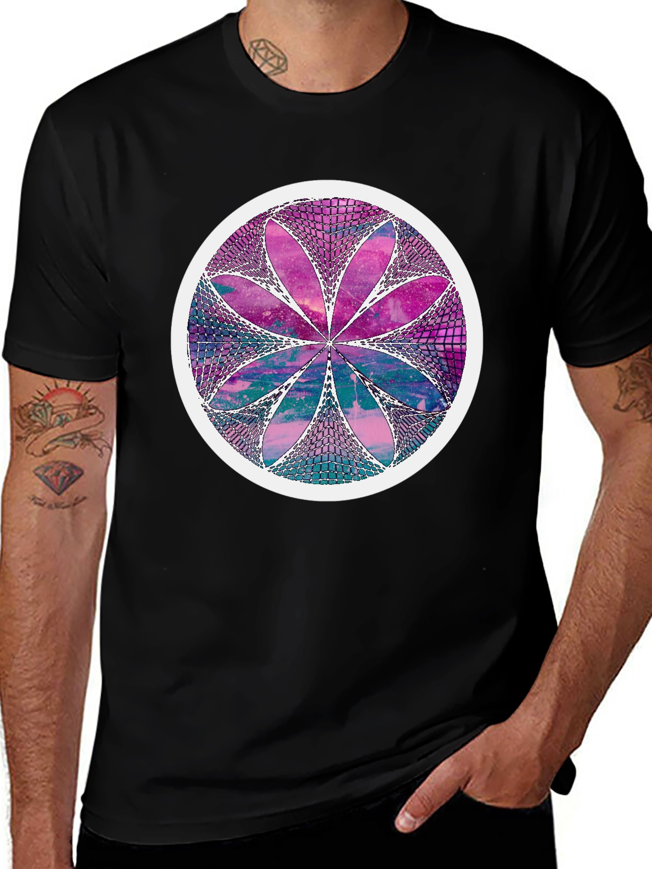 Variant 22 of Abstract Flower Graphic Print T-Shirt