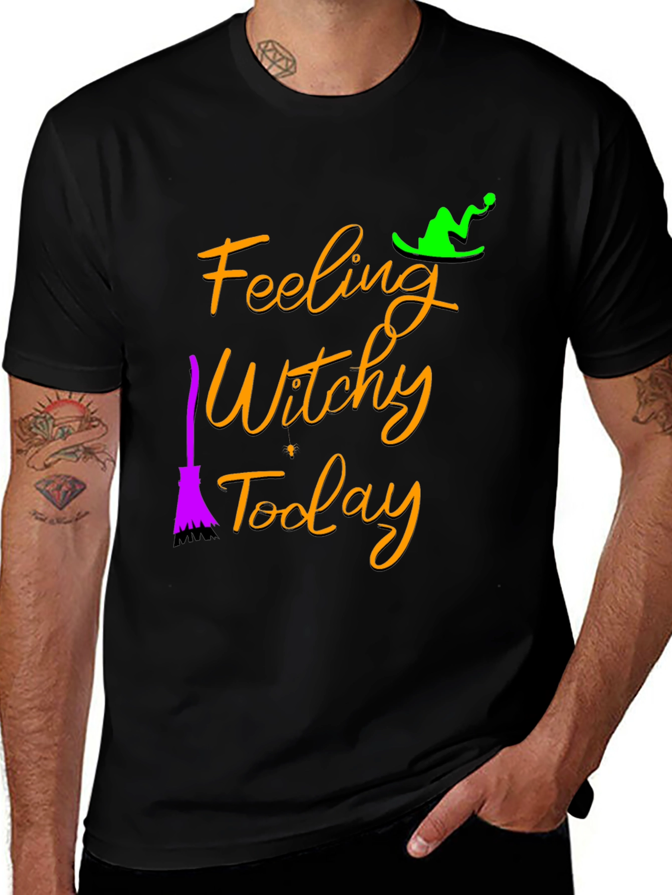 Feeling Witchy Today Graphic Tee - Halloween Shirt