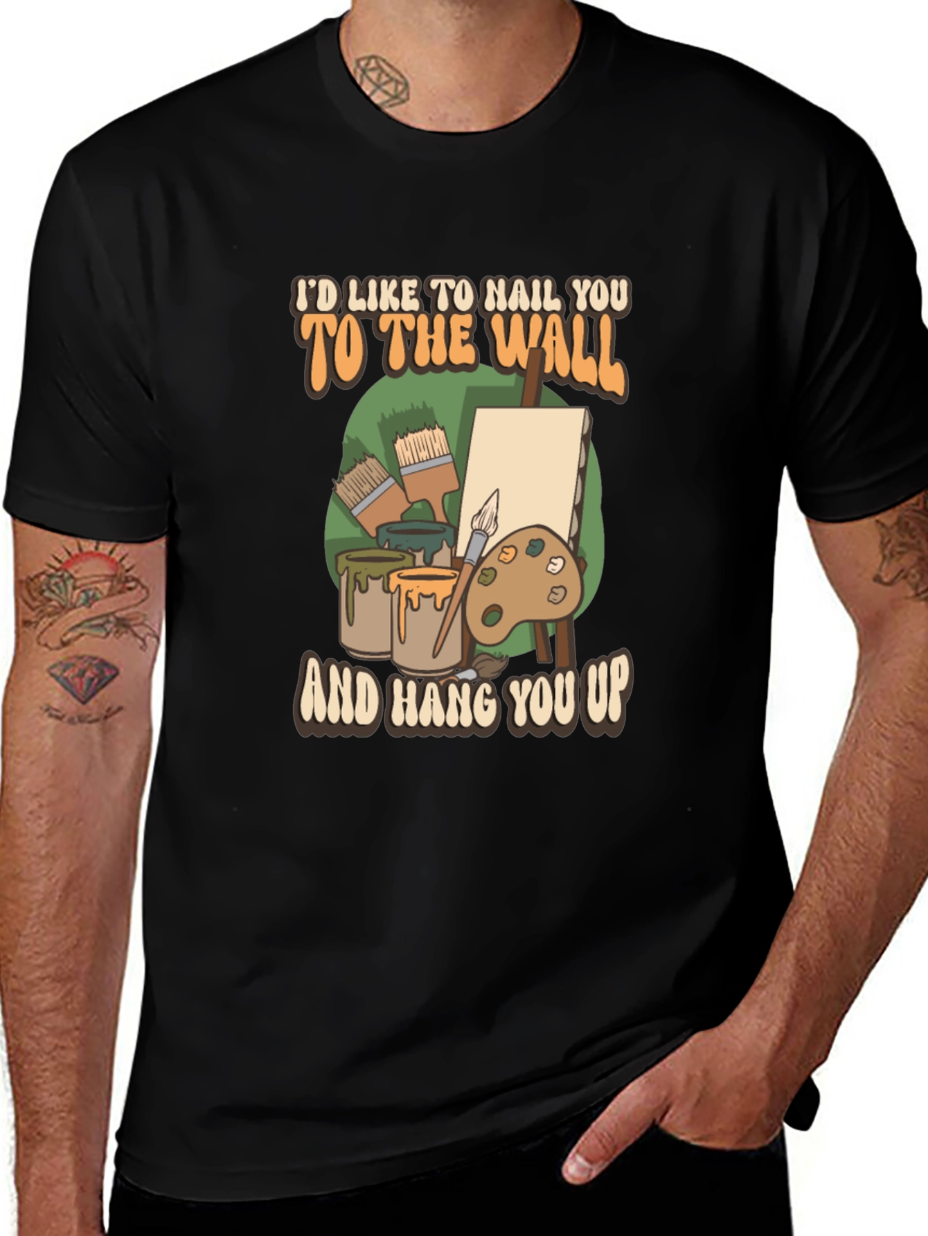 Variant 8 of Funny Artist T-Shirt - Nail You To The Wall Tee