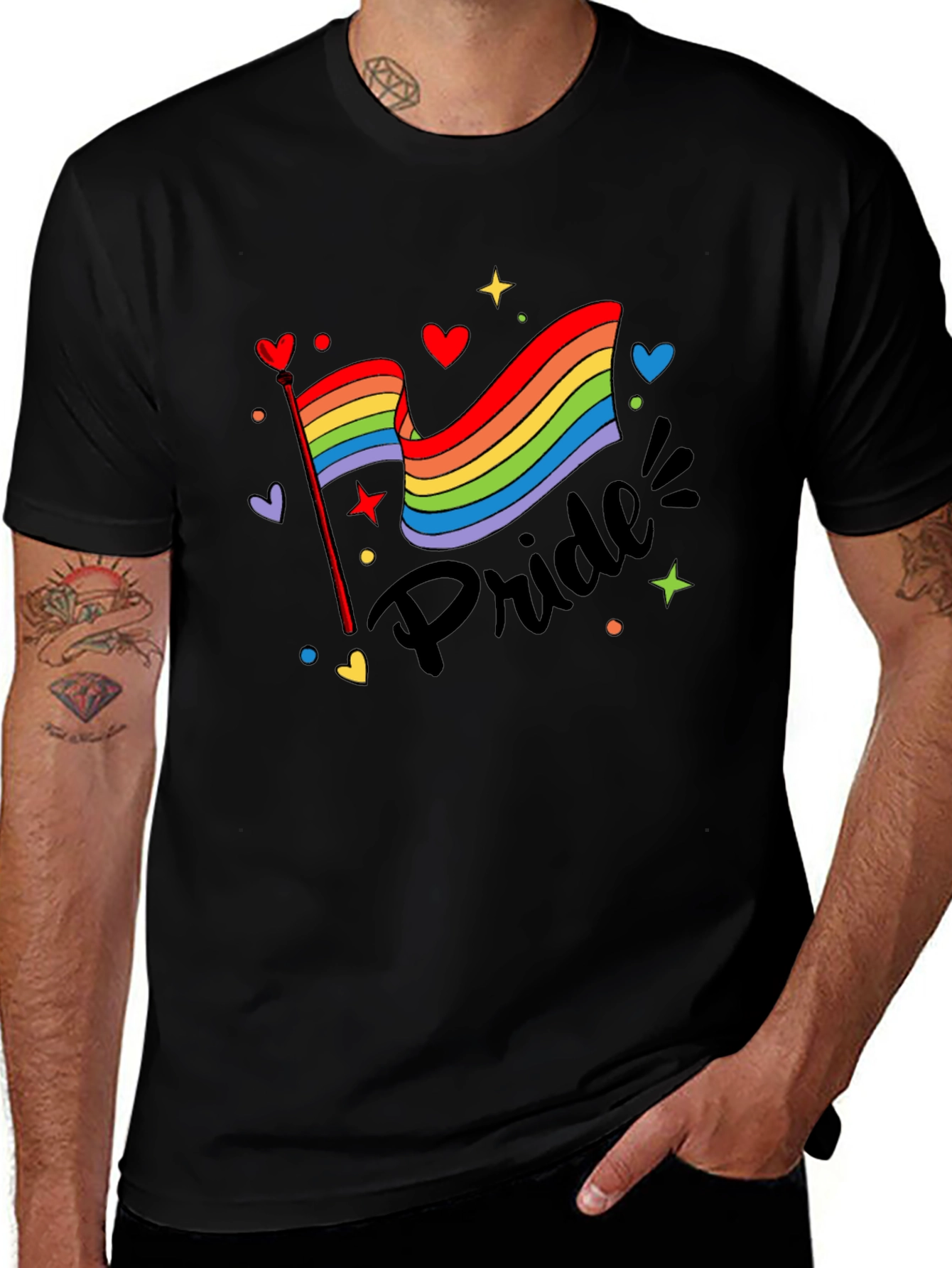 Variant 6 of Pride Rainbow Flag Graphic Tee