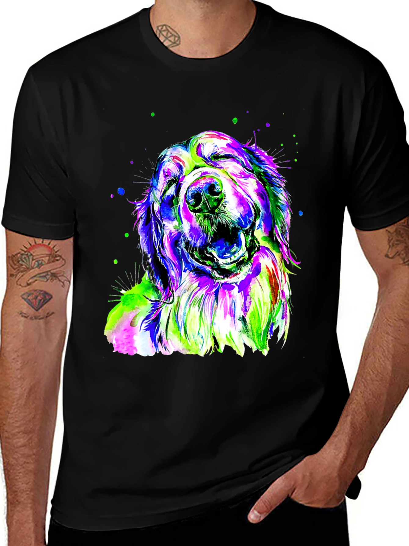 Variant 29 of Colorful Dog Art Print T-Shirt