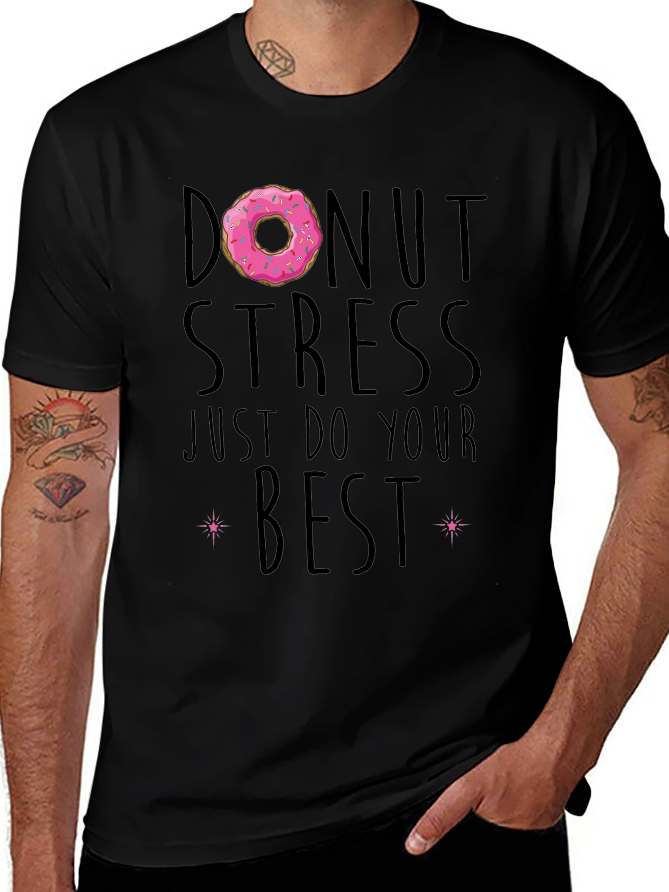 Variant 22 of Donut Stress T-Shirt - Just Do Your Best