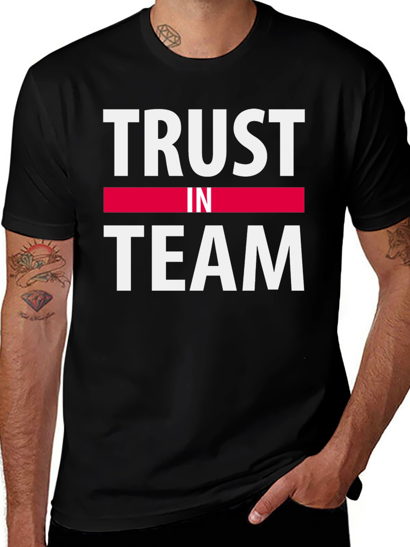 Variant 15 of Trust In Team Graphic Tee - Soft Cotton Blend
