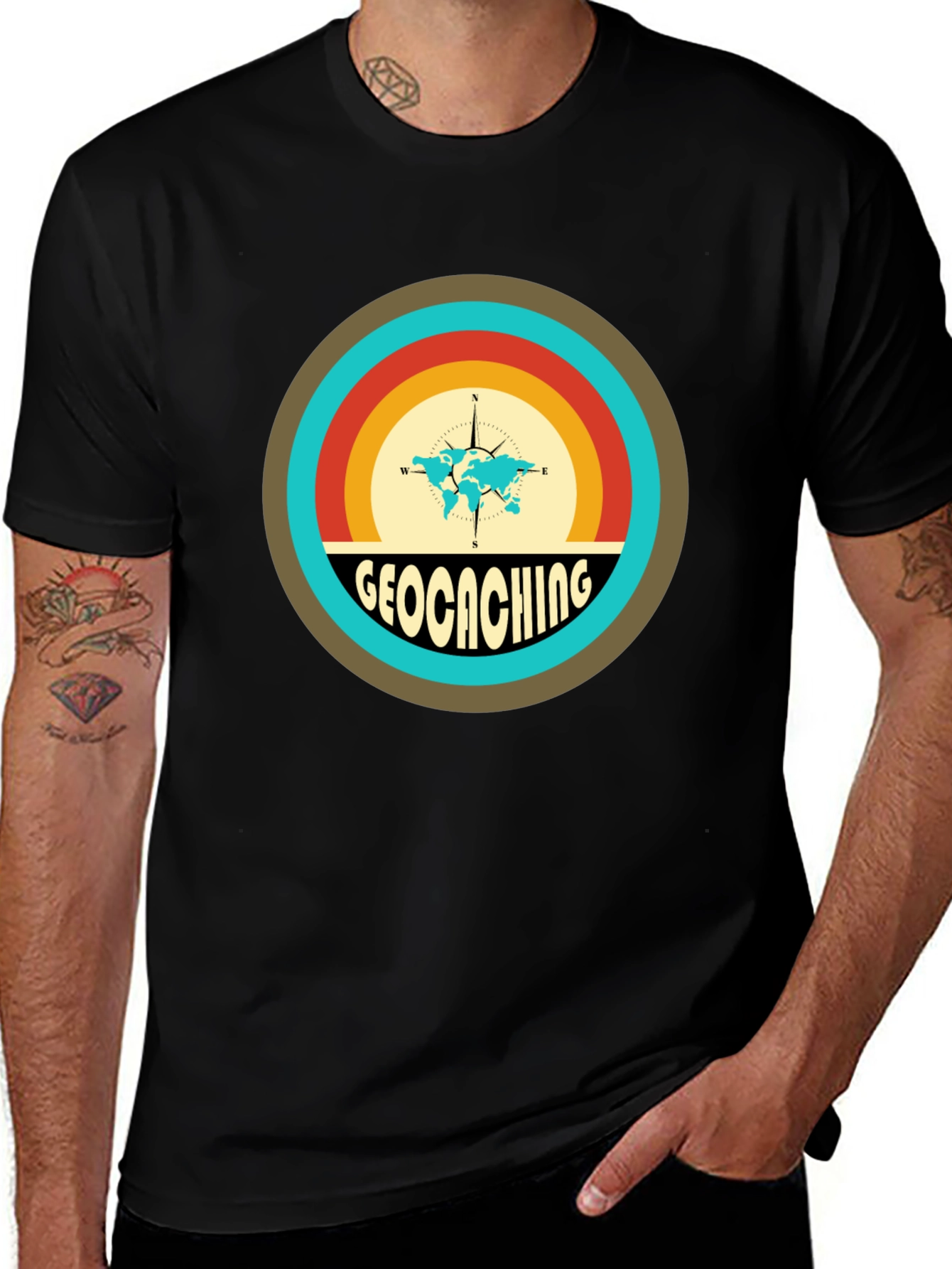 Variant 11 of Geocaching Graphic Tee - Adventure Awaits!