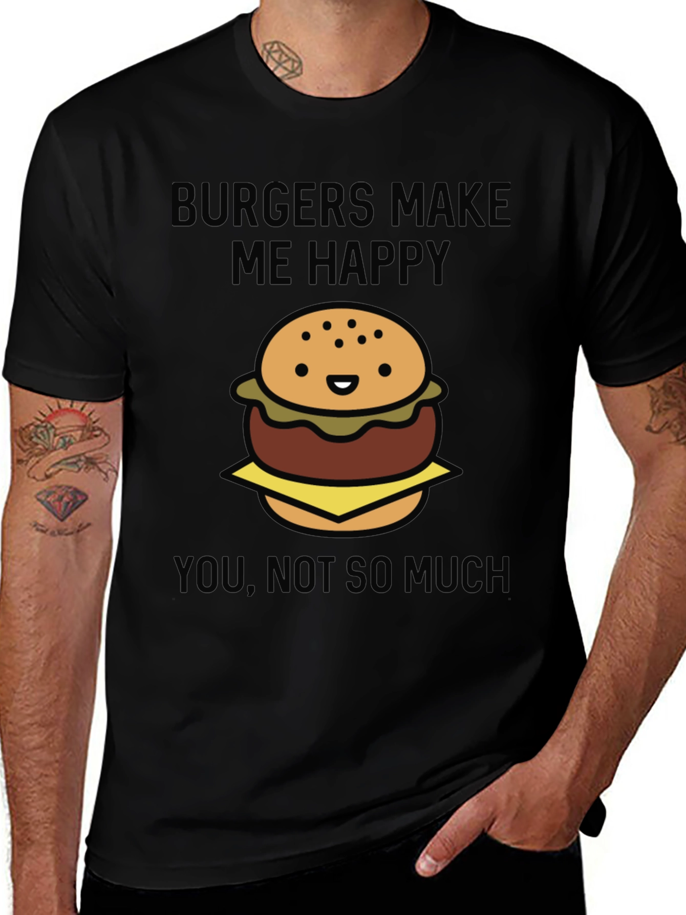 Variant 26 of Burger Graphic Tee - Funny Men's T-Shirt