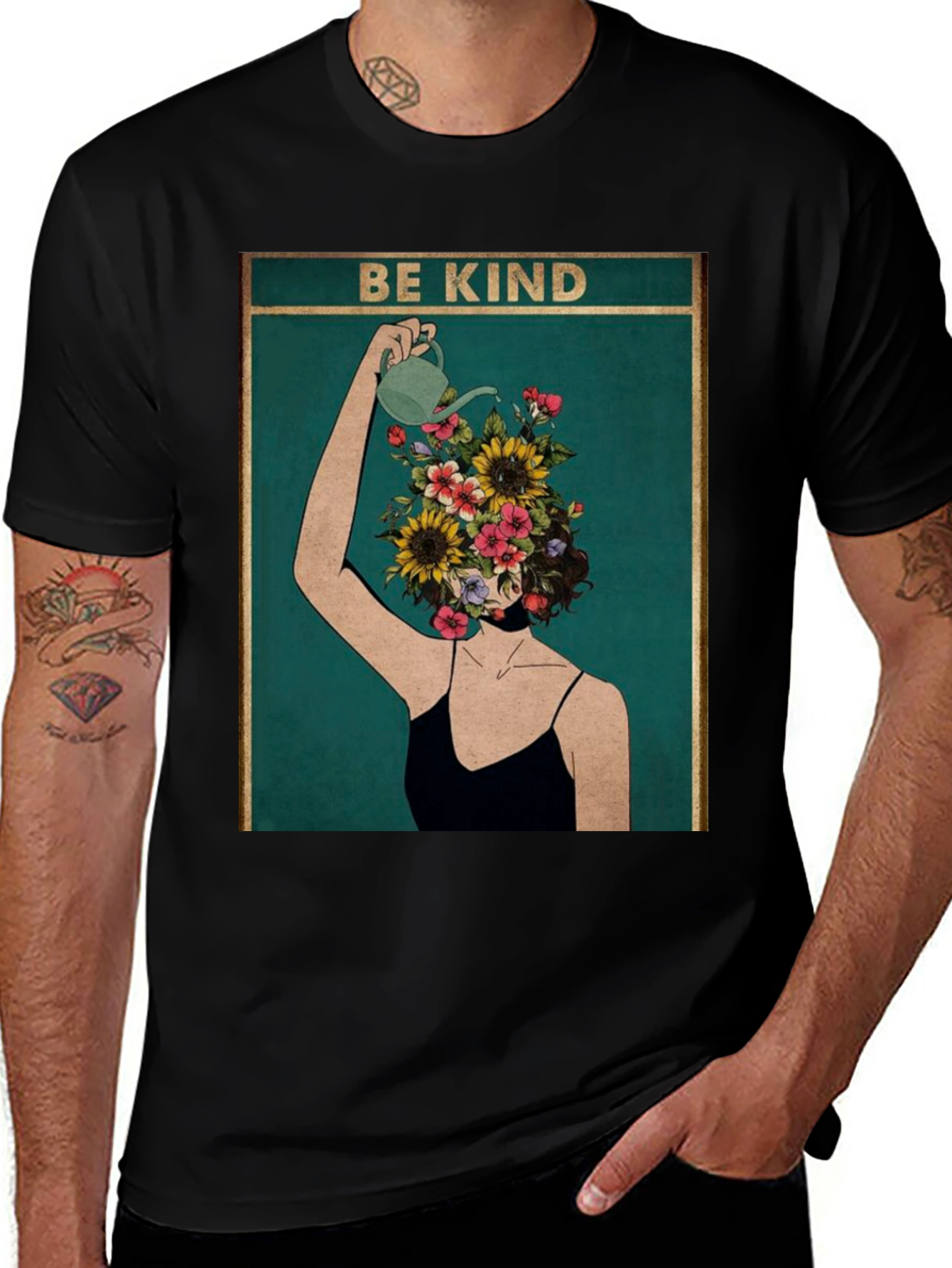 Variant 12 of Be Kind Floral Graphic T-Shirt