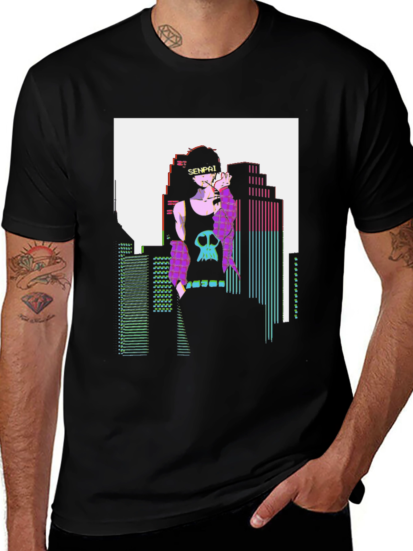 Cyberpunk Senpai T-Shirt - Graphic Anime Tee