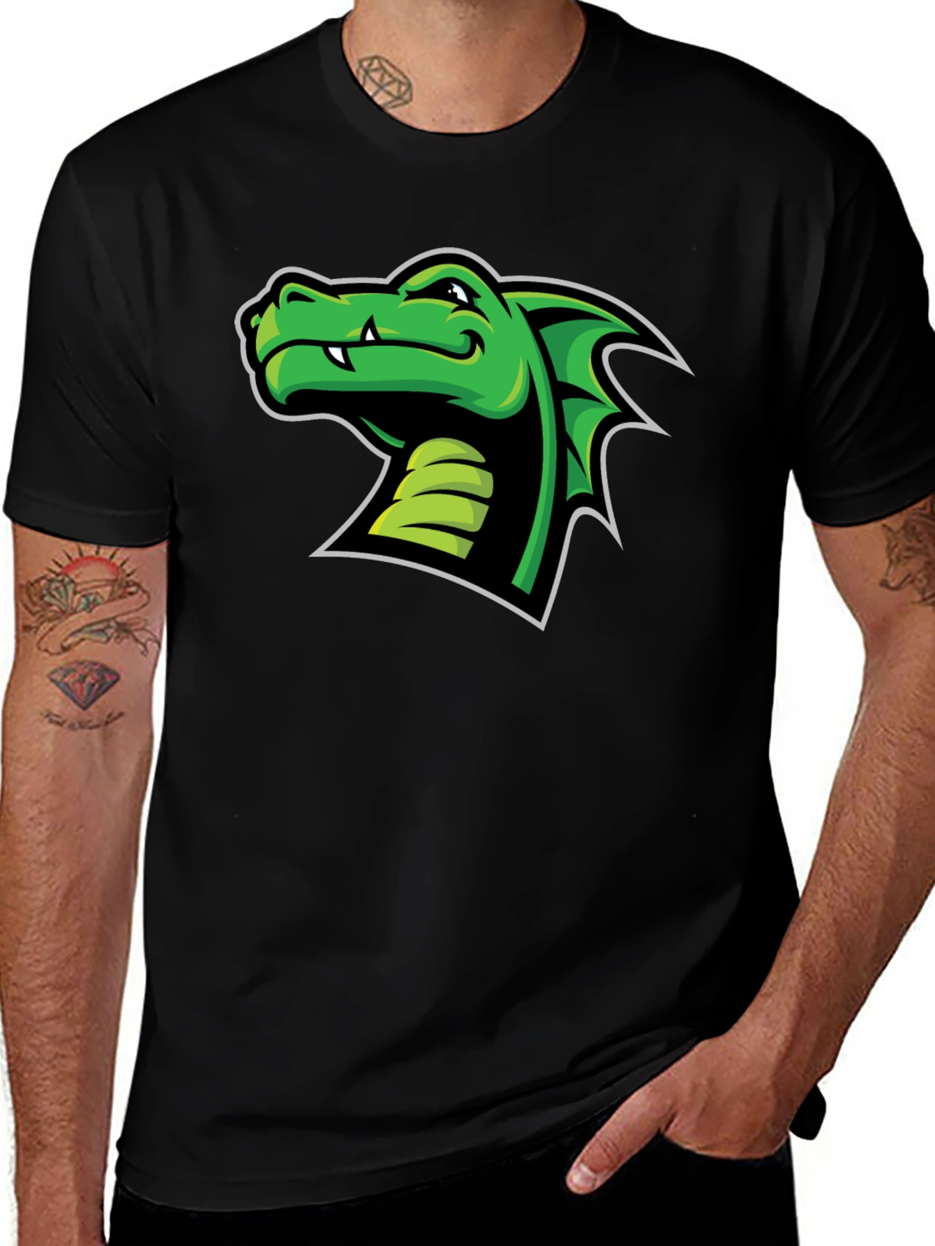 Variant 19 of Green Dragon Graphic T-Shirt - Cool Graphic Tee