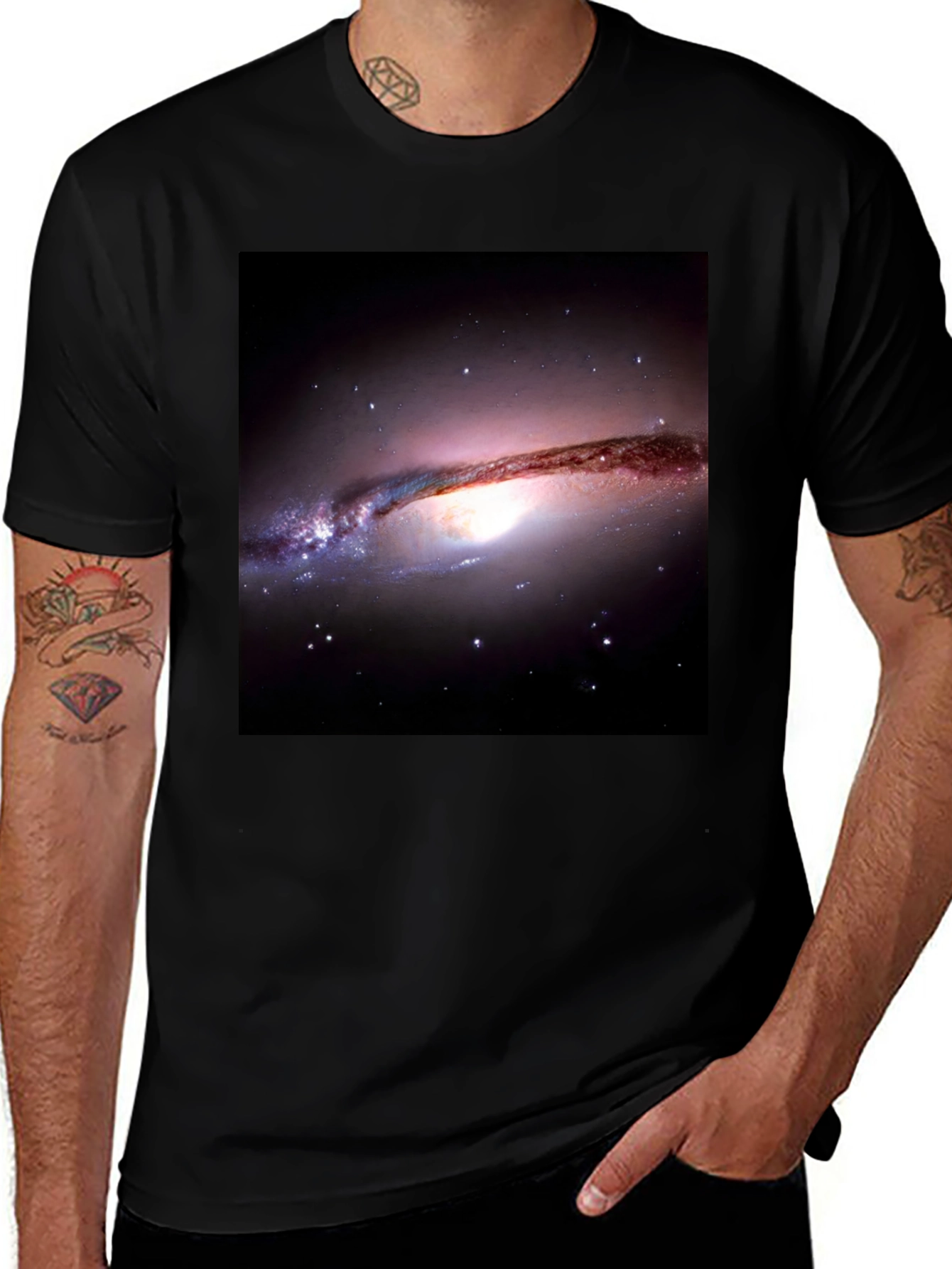 Variant 27 of Galaxy Print Black T-Shirt