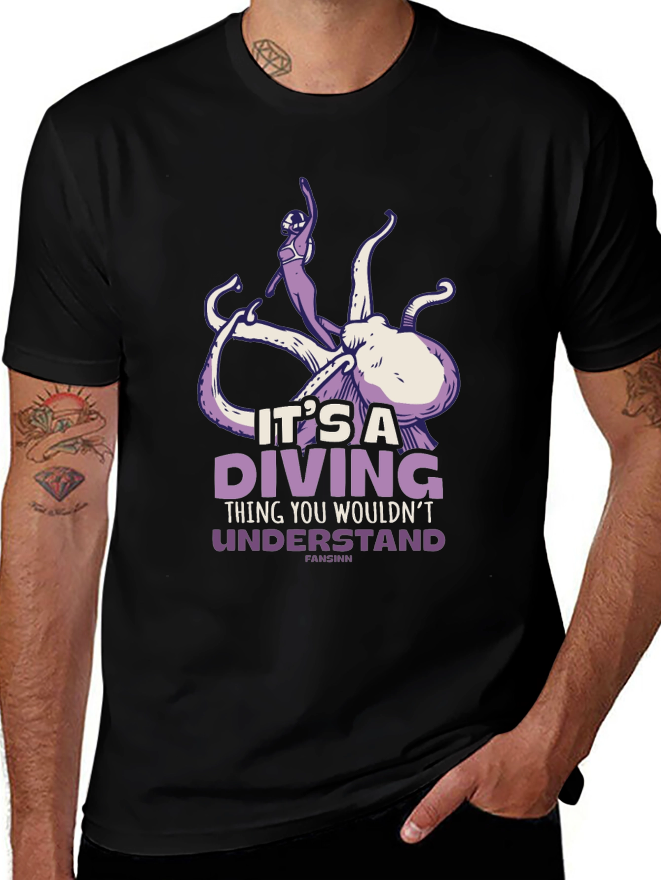 Variant 23 of It's a Diving Thing T-Shirt - Octopus Design