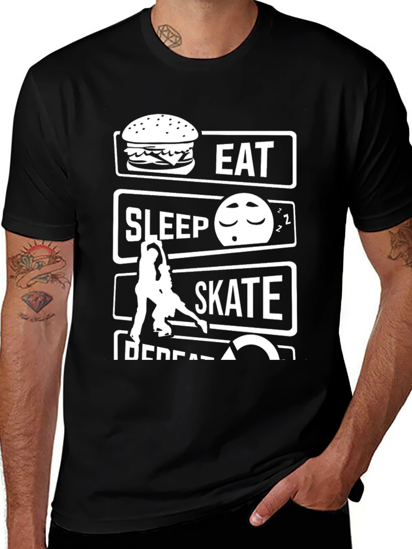 Variant 13 of Eat Sleep Skate Repeat T-Shirt