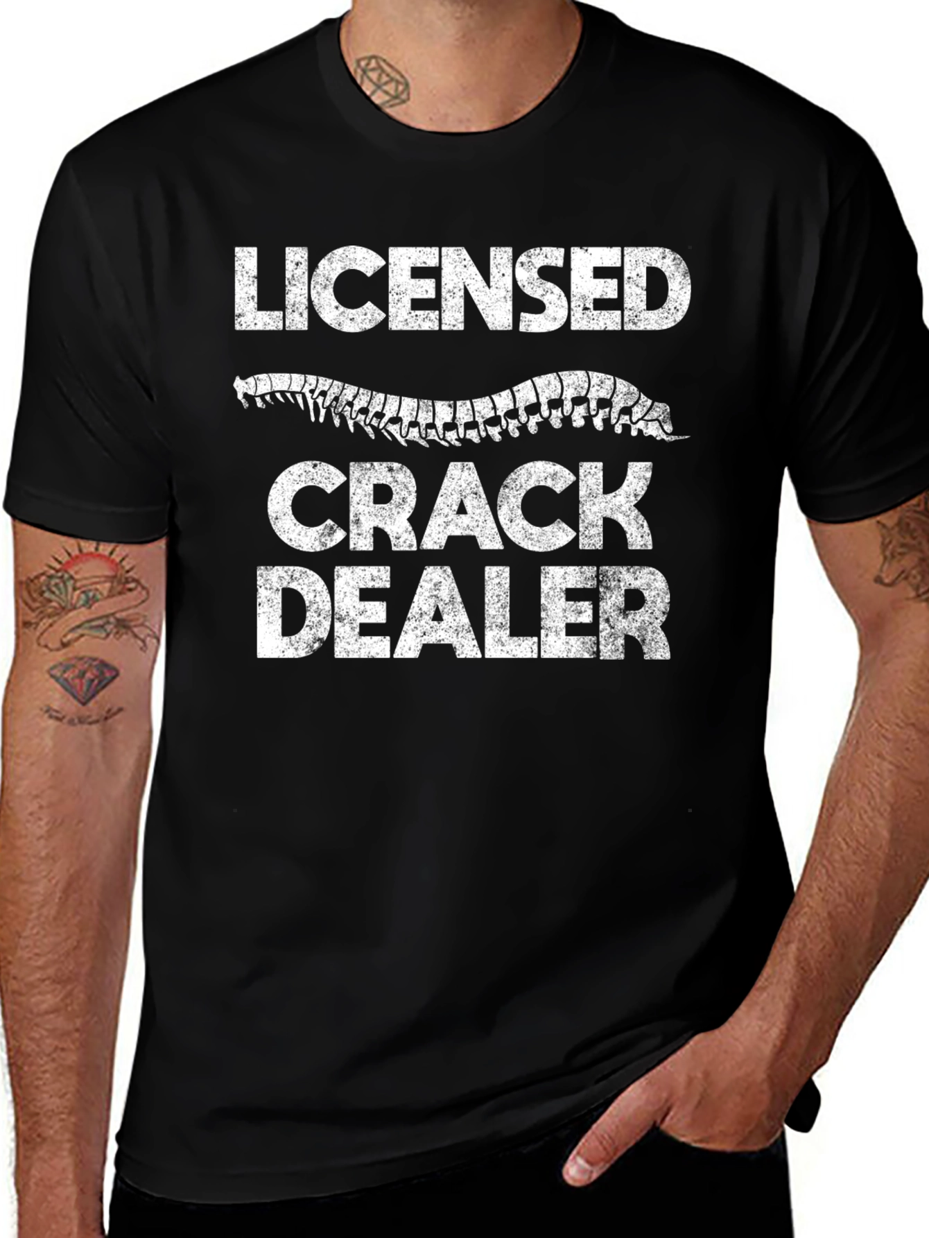 Variant 24 of Licensed Crack Dealer T-Shirt - Chiropractic Humor