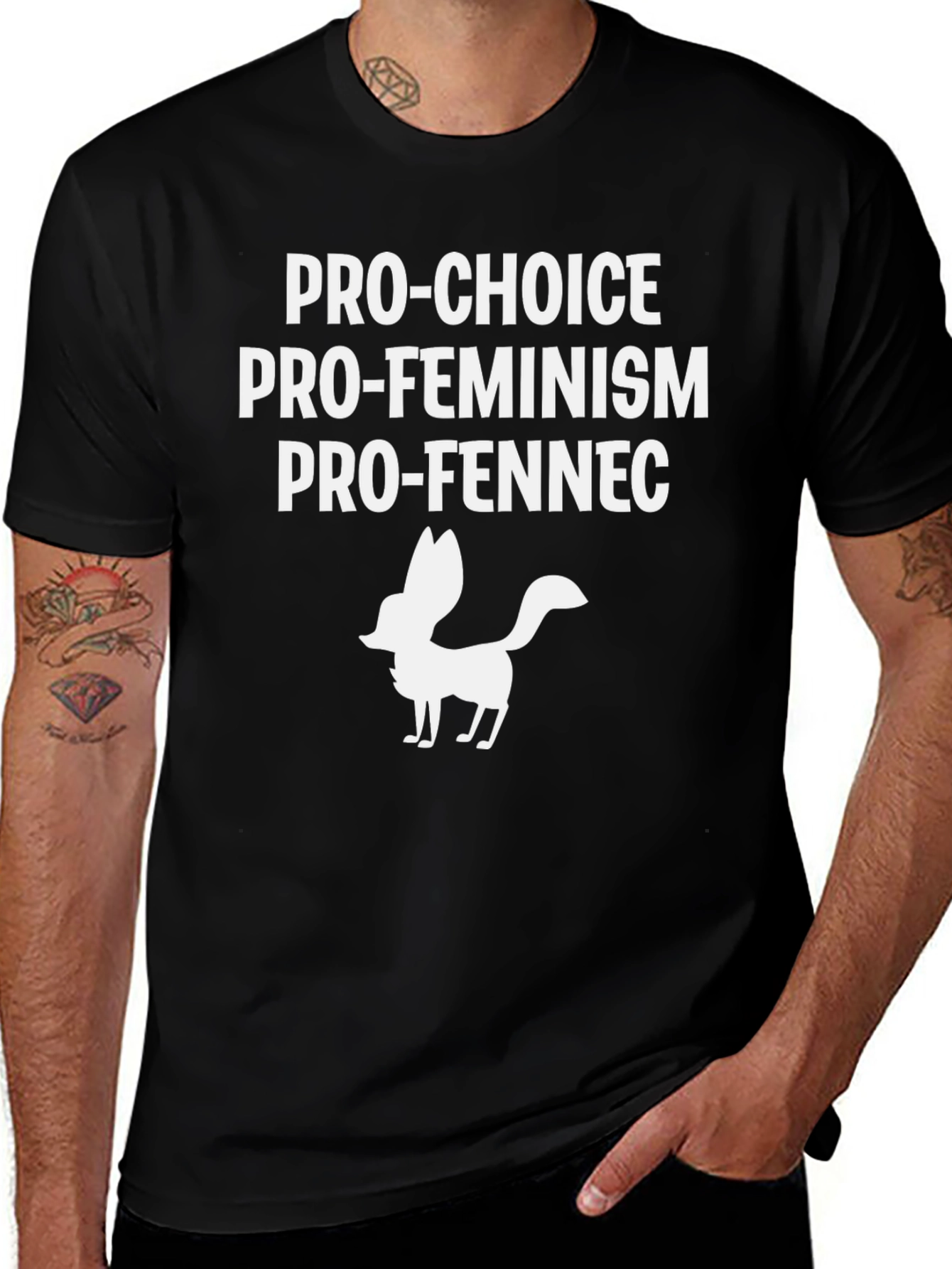Variant 6 of Pro-Choice, Feminism, Fennec T-Shirt