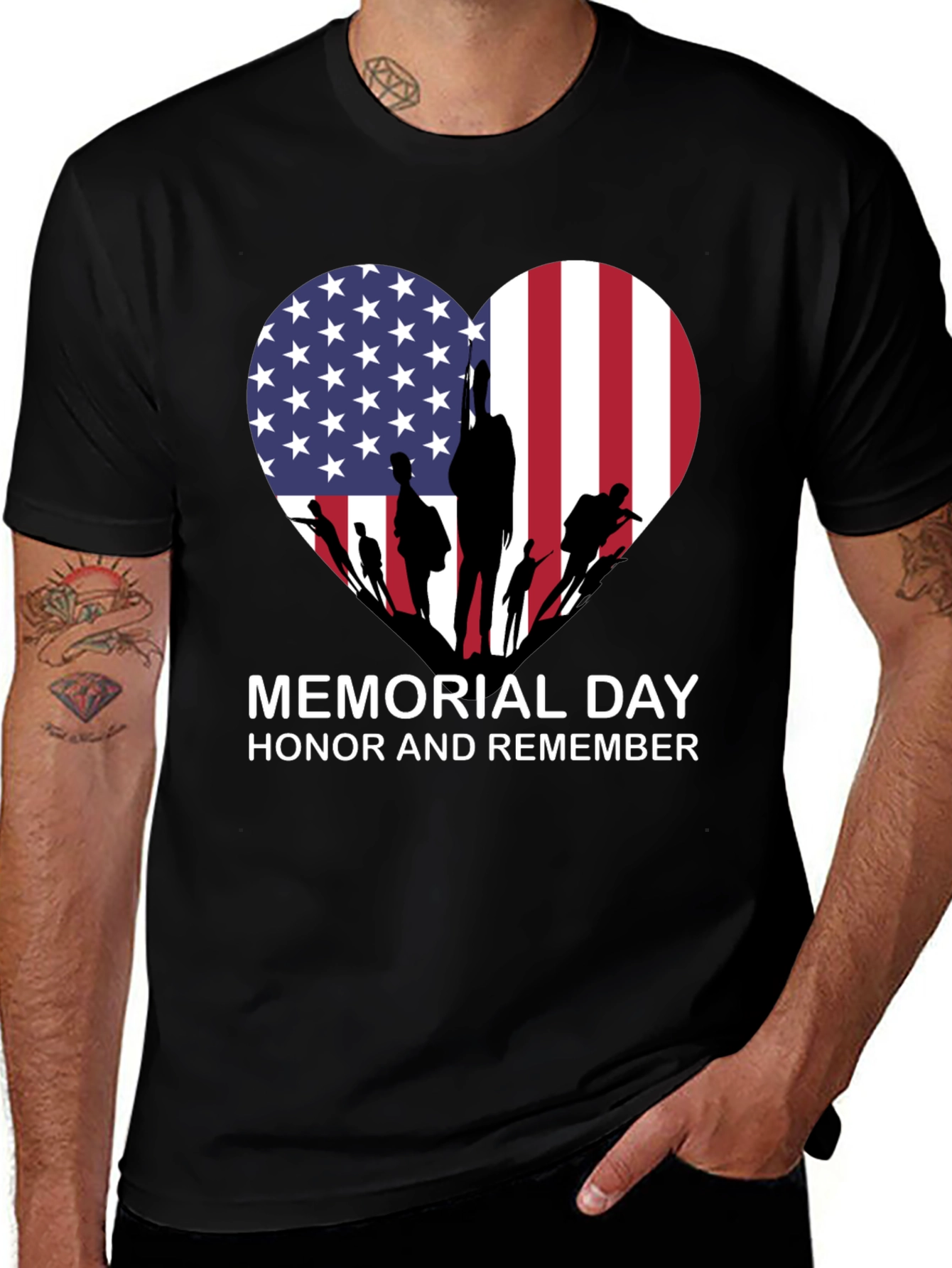 Memorial Day Honor and Remember Patriotic T-Shirt