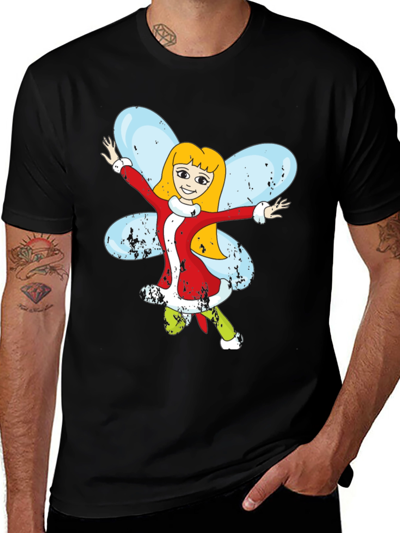 Variant 8 of Fairy Graphic Black T-Shirt