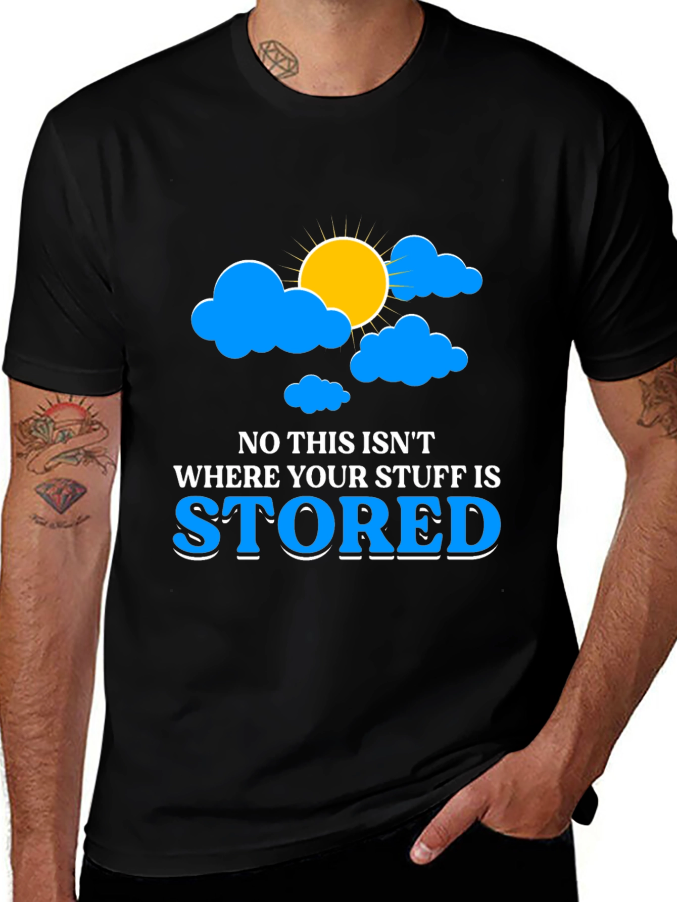 Variant 10 of Funny Cloud Storage T-Shirt for Tech Lovers