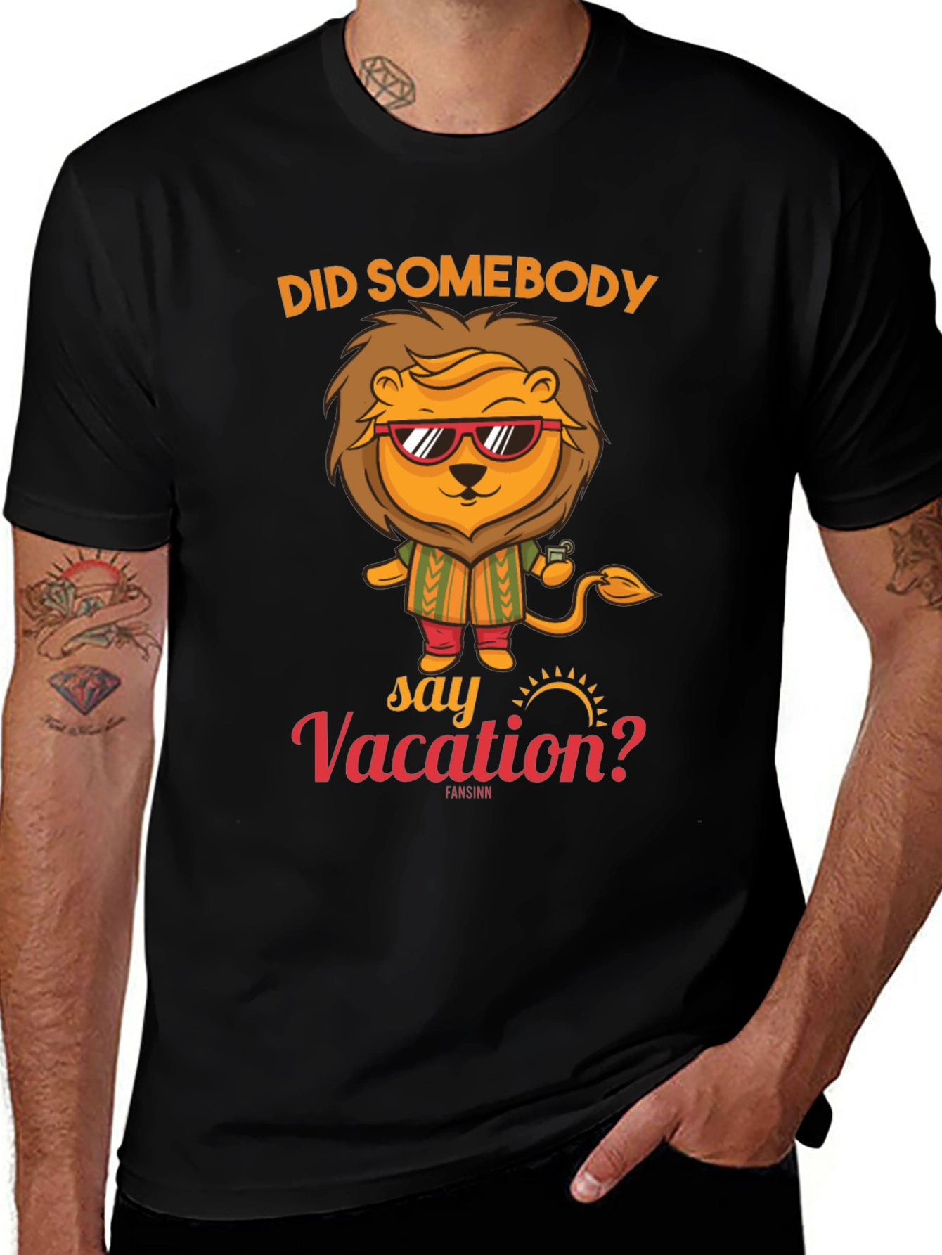Variant 24 of Vacation Lion Graphic T-Shirt
