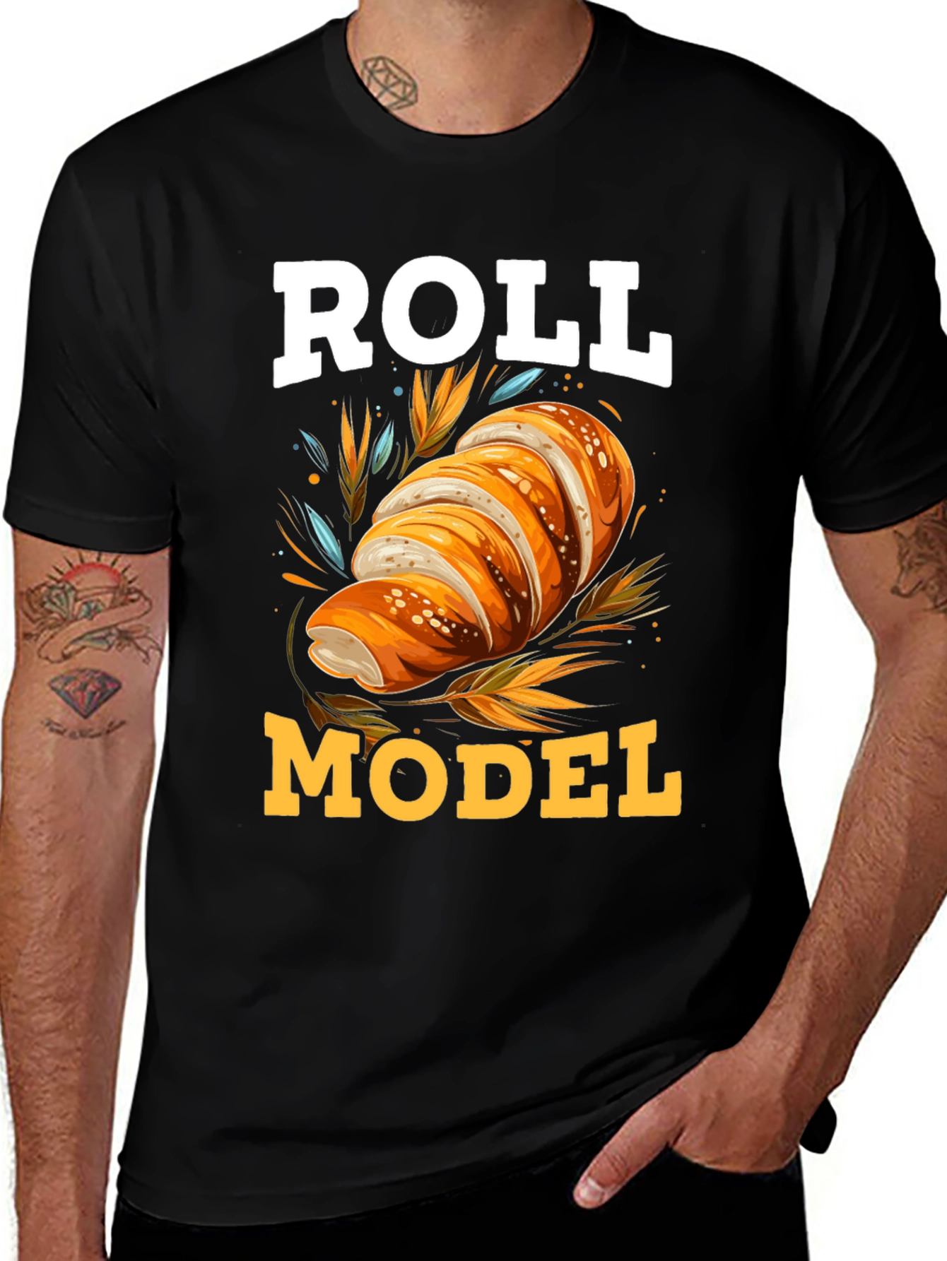 Roll Model Funny Graphic T-Shirt