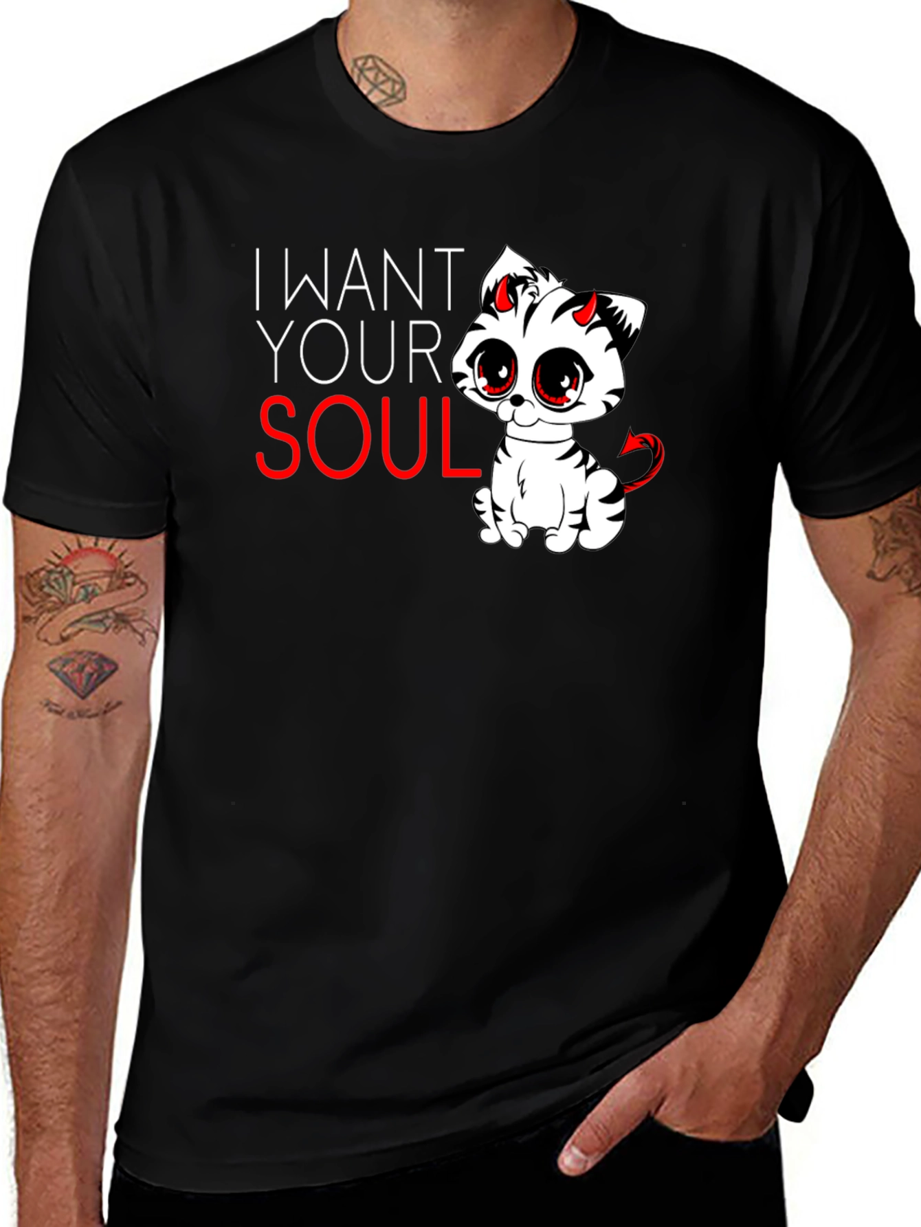 Variant 27 of I Want Your Soul Cat T-Shirt