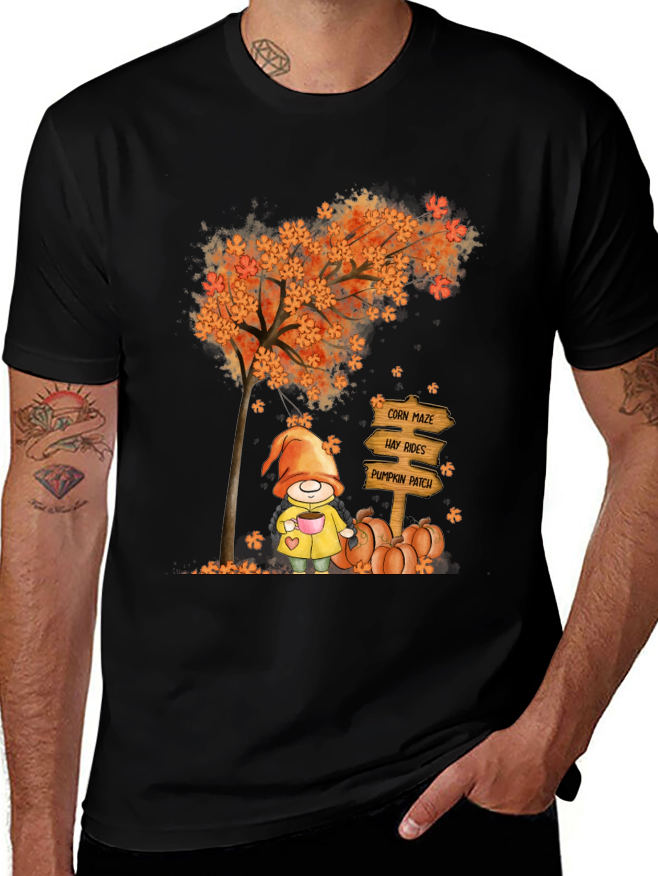 Fall Gnome T-Shirt - Autumn Harvest Tee
