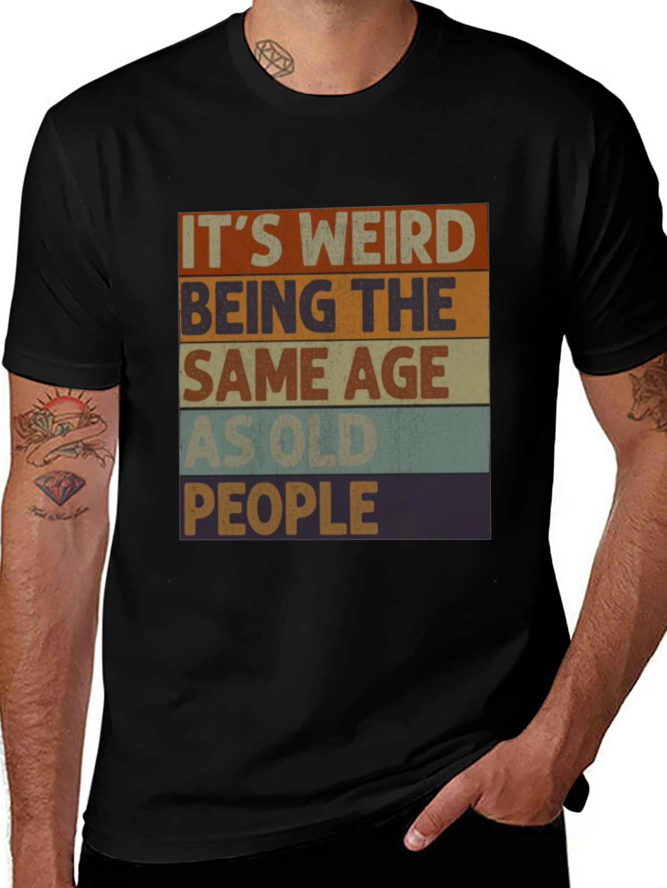 Variant 3 of Funny Aging T-Shirt - It's Weird Being the Same Age as Old People