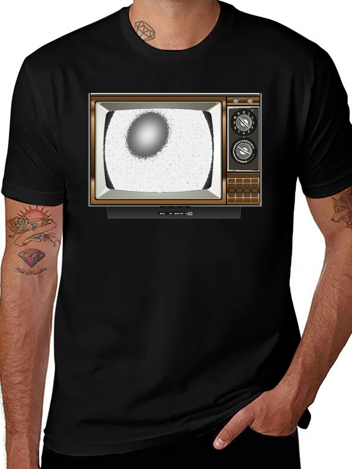 Variant 6 of Retro Static TV Graphic Tee - Novelty Shirt