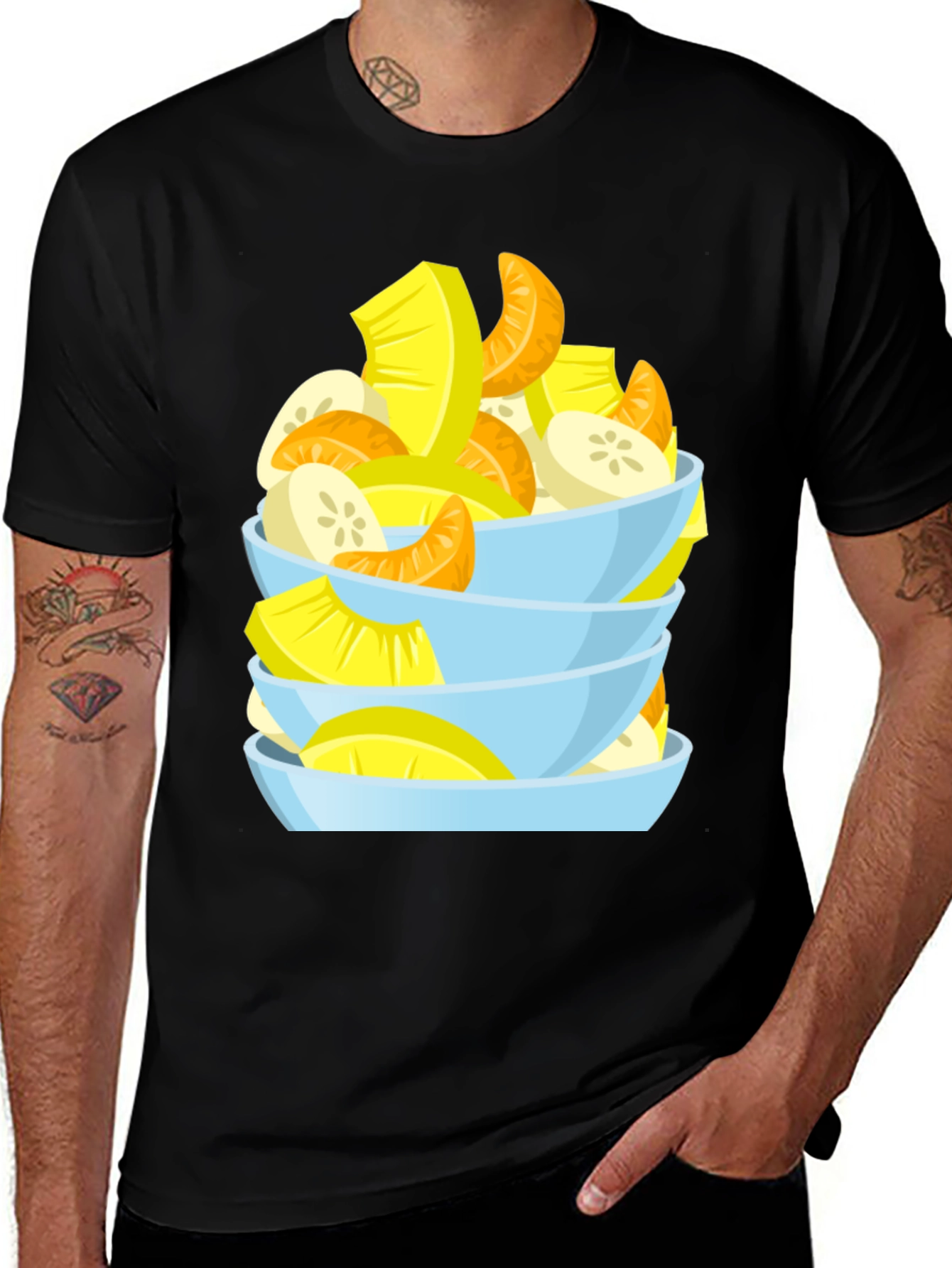 Variant 7 of Fruit Salad Bowl Stack Graphic T-Shirt
